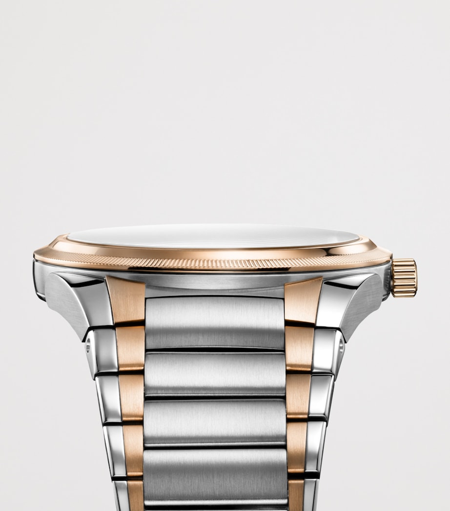 Parmigiani Fleurier Rose Gold and Stainless Steel TONDA PF Micro-Rotor Watch 40mm Blue Image 3