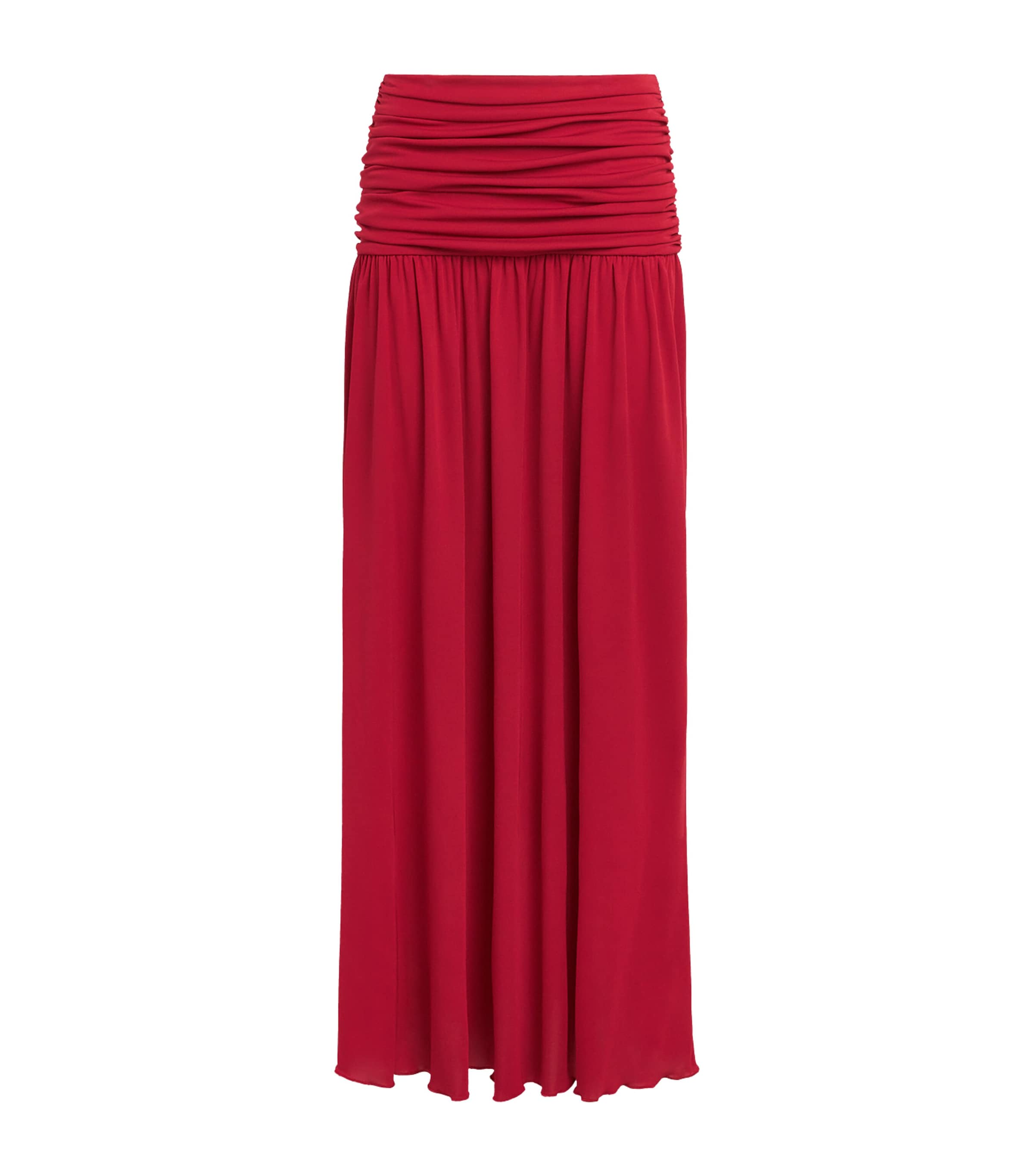 RETORI Womens Draped Maxi Skirt Red Image 1