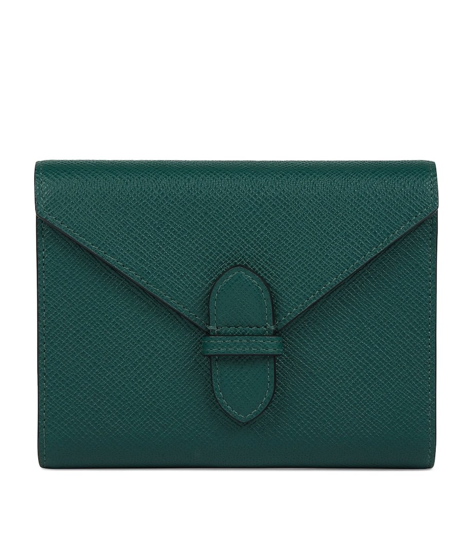 Leather Panama Double Playing Card Case FOREST GREEN Image 1