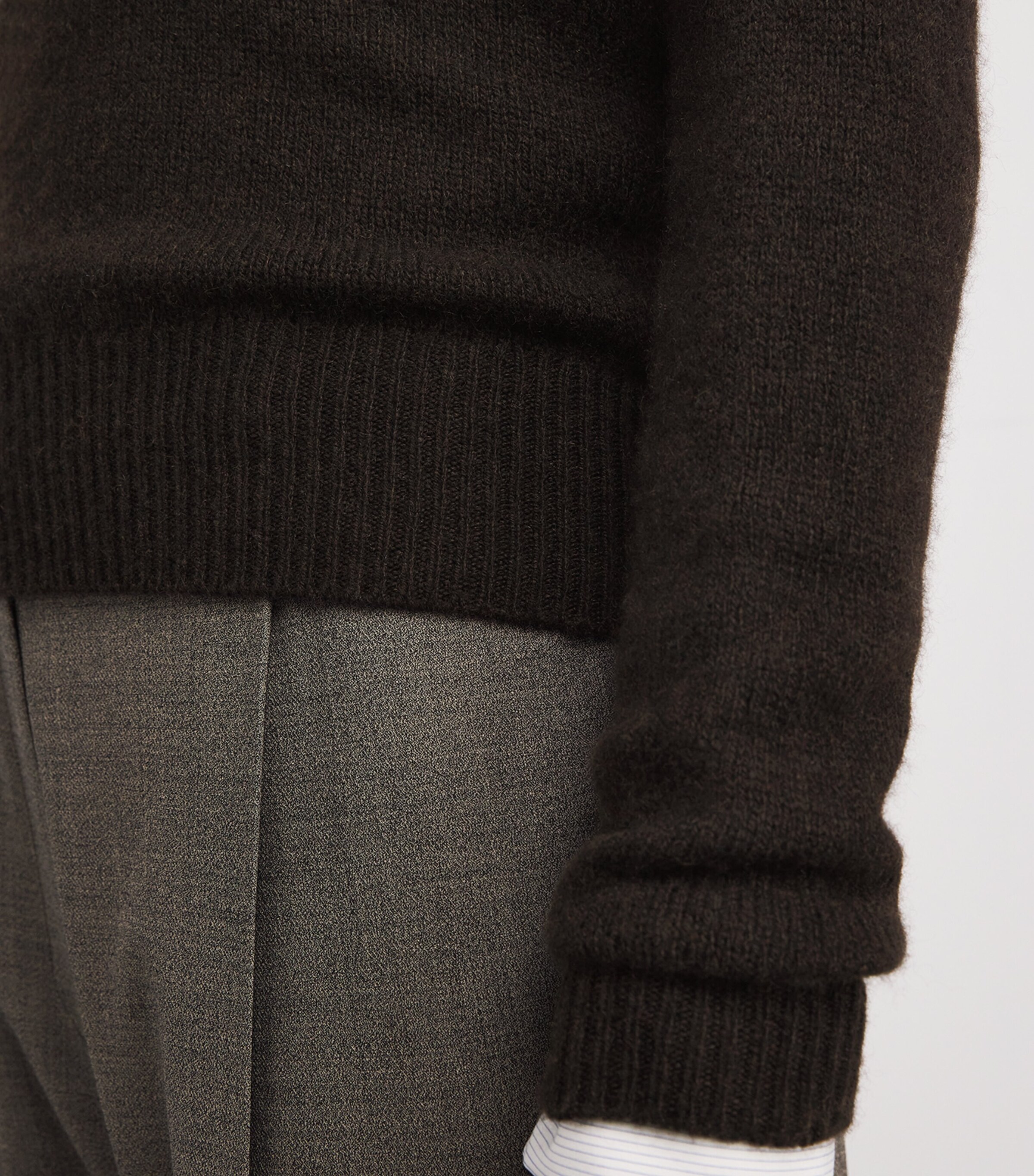 The Row Womens Nalini Goat Cashmere Sweater Chestnut Brown Image 5
