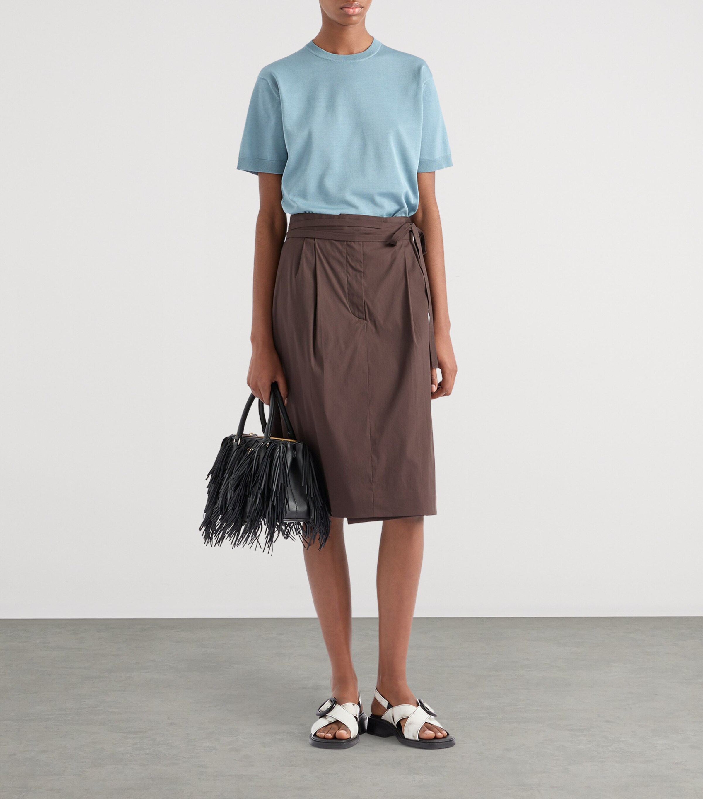 Cotton Short-Sleeve Sweater F0154 Image 2