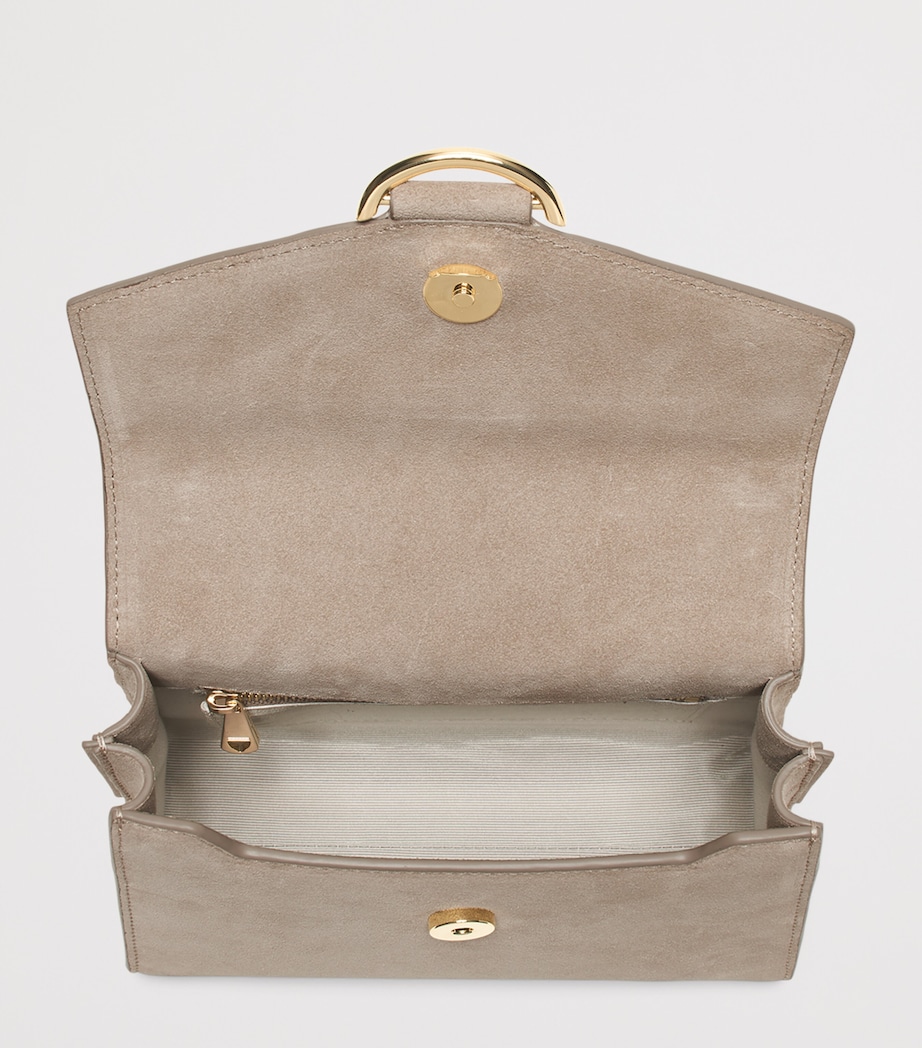 Aspinal Of London Midi Suede Mayfair 3 Top-Handle Bag Moleskin Image 5