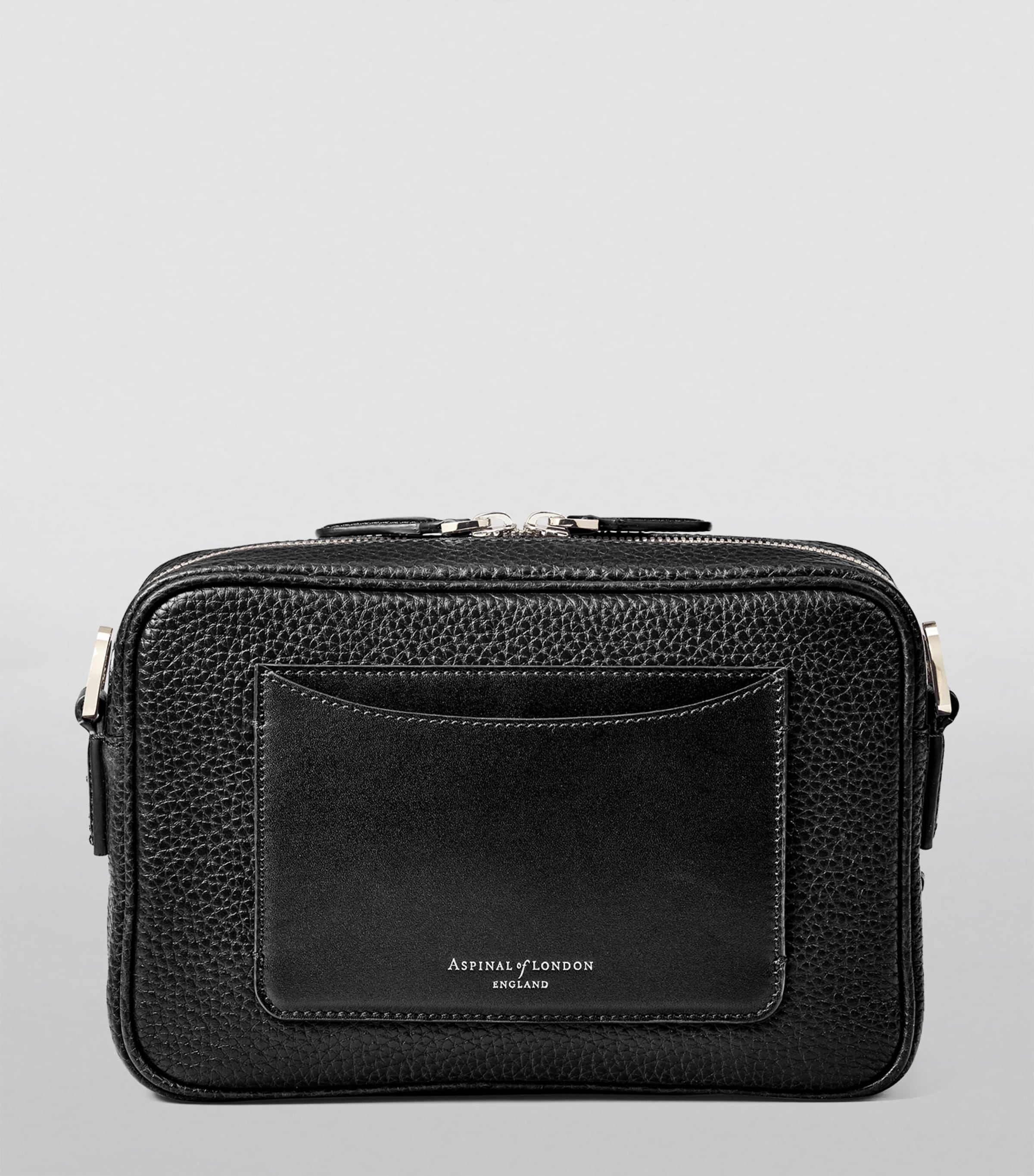 Leather Reporter East West Messenger Bag BLACK Image 3