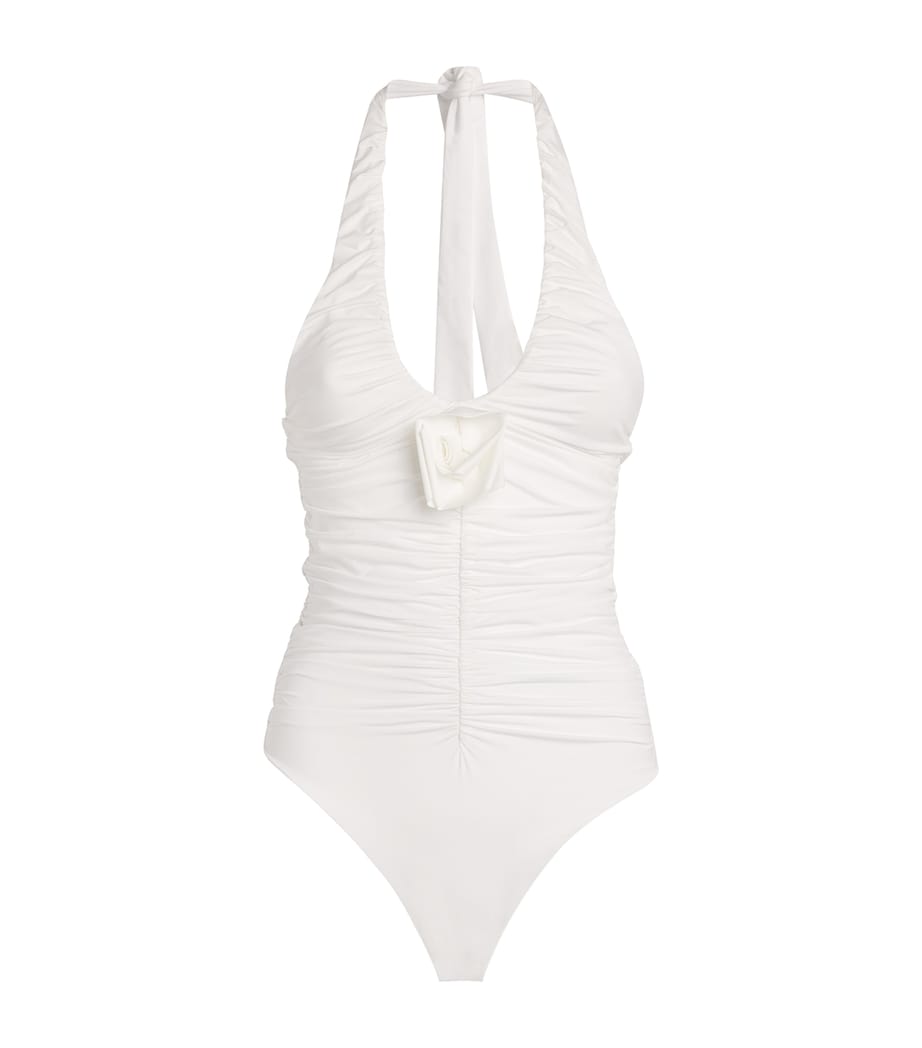 Flower-Appliqué Yojaira Swimsuit 97/OFF WHITE Image 1