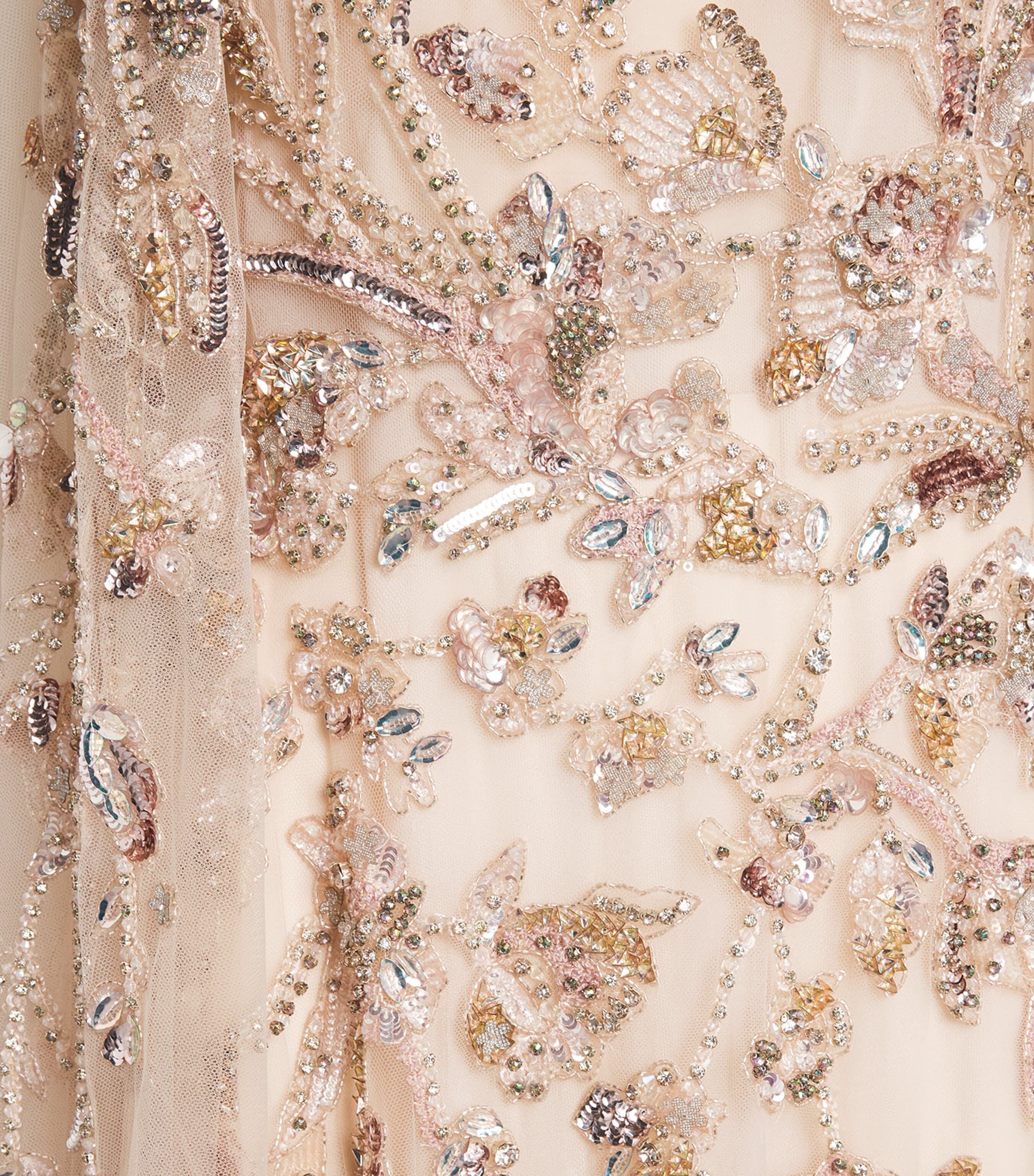 Zuhair Murad Pink Tulle Embellished Bouquet Cape Dress | Harrods US