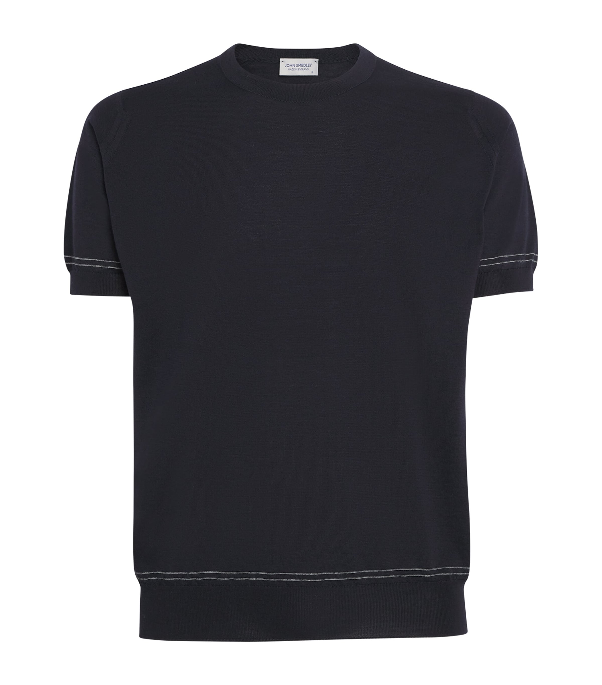 Wool-Cotton Tipped Ossian T-Shirt NAVY/CHALK Image 1