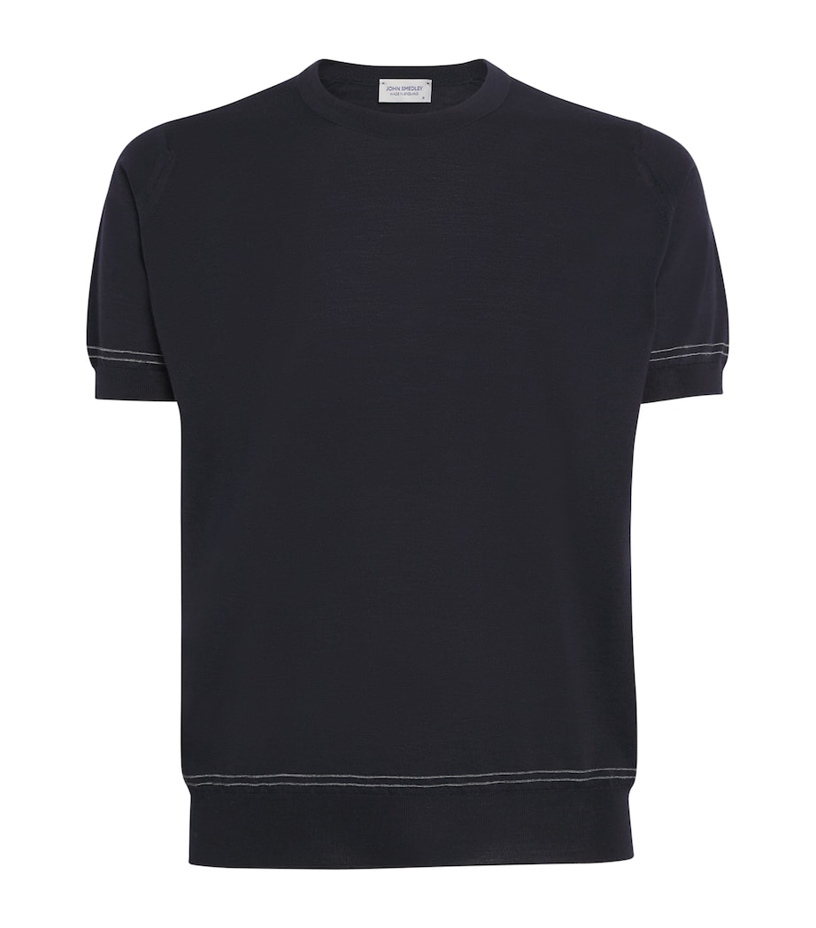 Wool-Cotton Tipped Ossian T-Shirt NAVY/CHALK Image 1