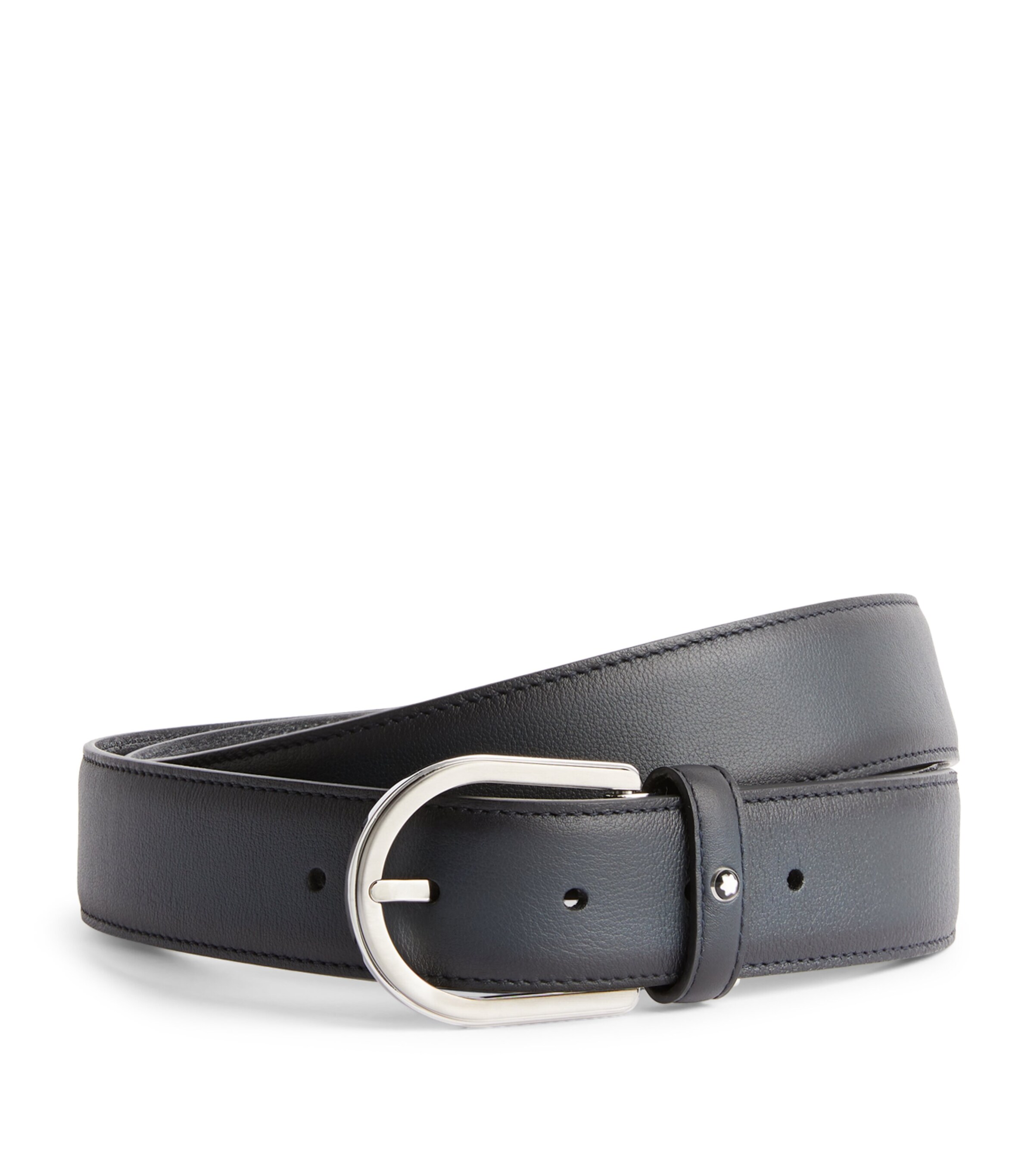 Montblanc Leather Business Belt Blue Image 1