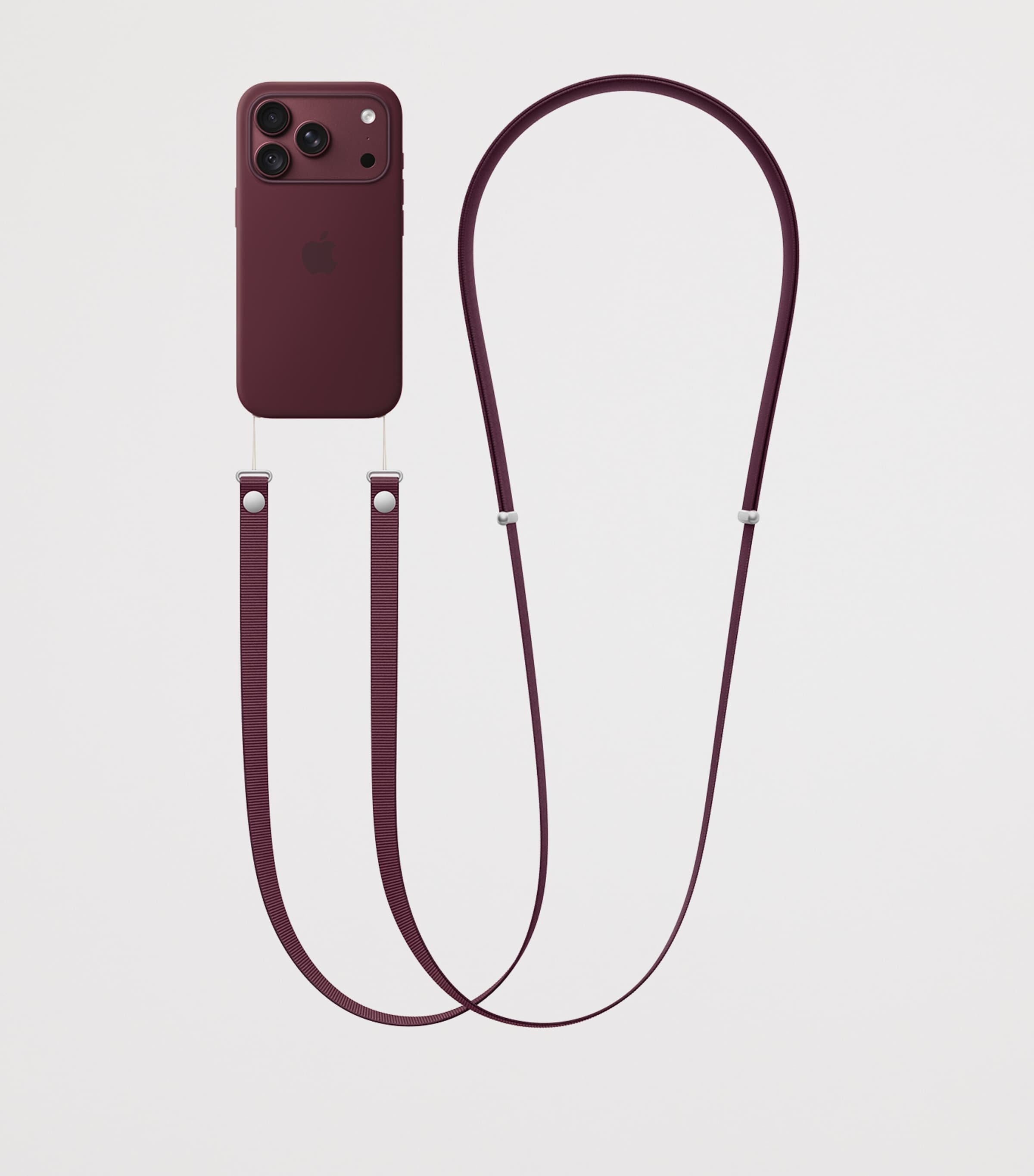 Apple Crossbody Strap Burgundy Image 2
