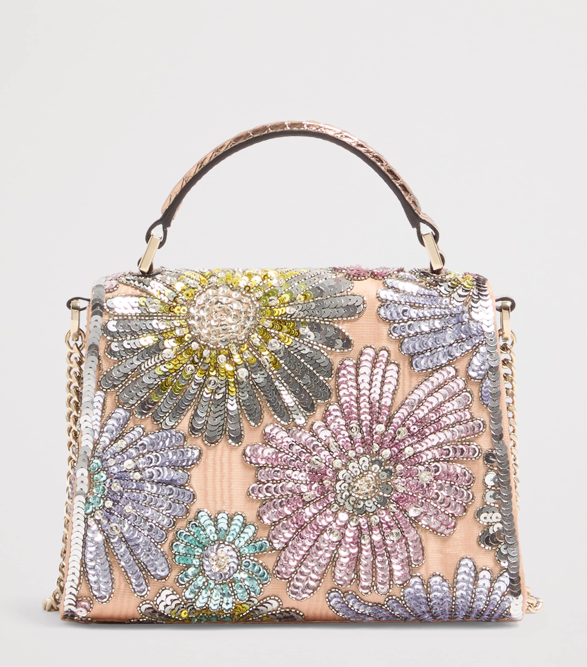 Valentino Garavani Sequinned VSLING Top-Handle Bag Image 4