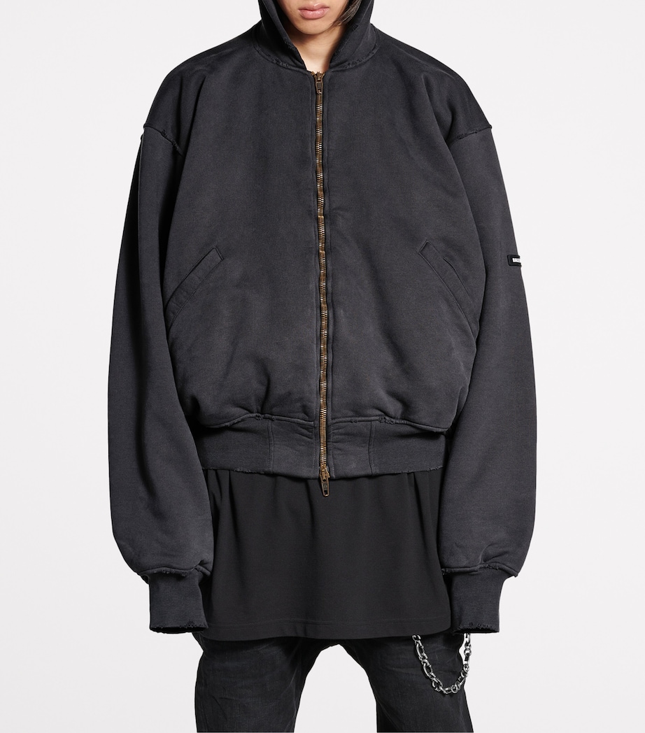 Cotton Hooded Bomber Jacket 8190 Image 3