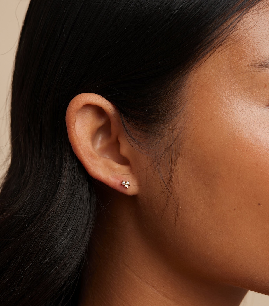 Gold-Plated Embellished Stud Earrings GOLD Image 2