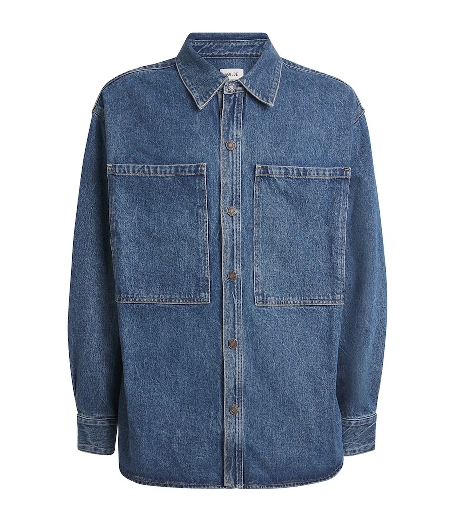 Oversized Atticus Denim Shirt CREASED DK INDIGO Image 1