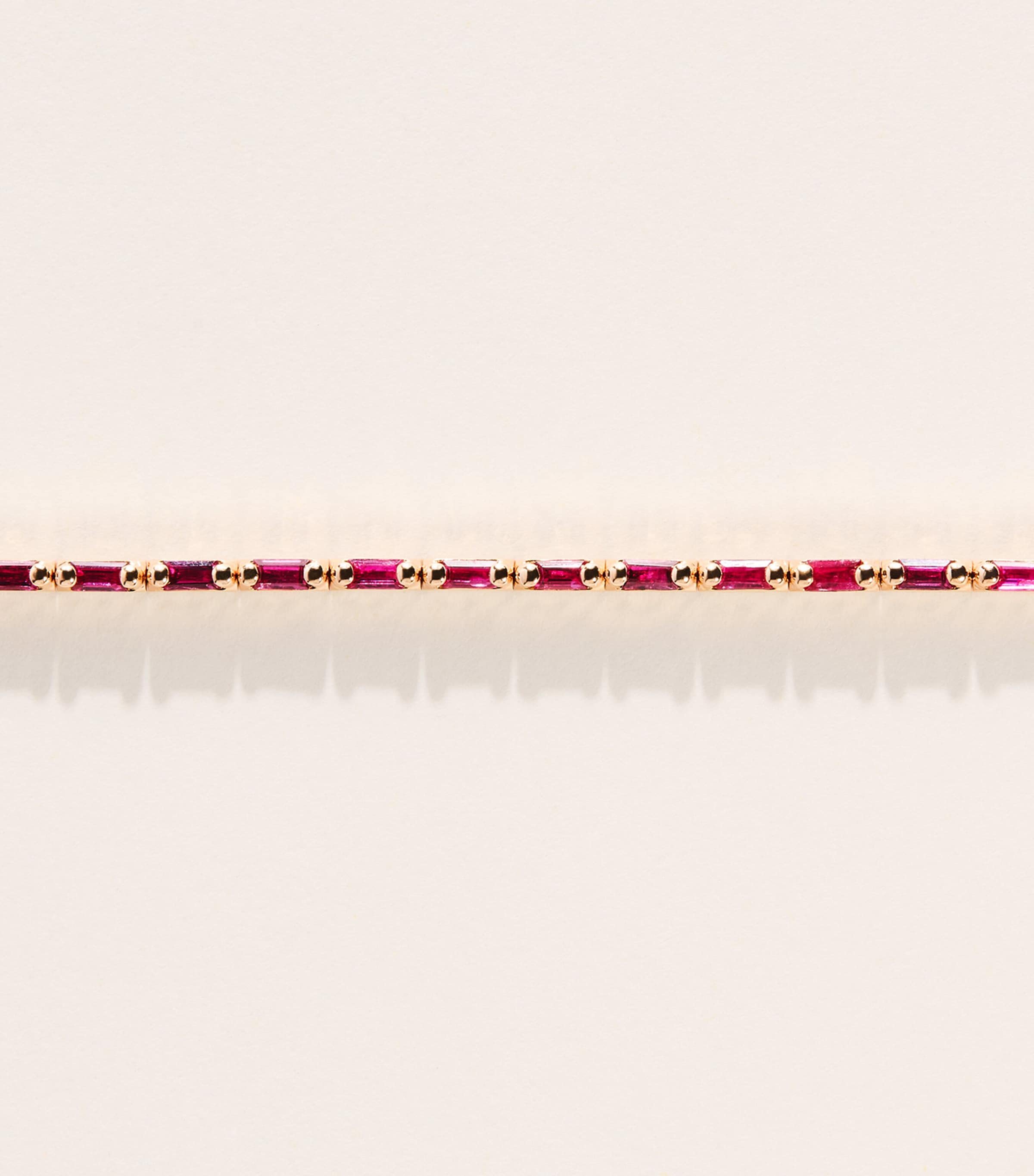 Suzanne Kalan Rose Gold and Ruby Bold Linear Tennis Bracelet Rg/r Image 3