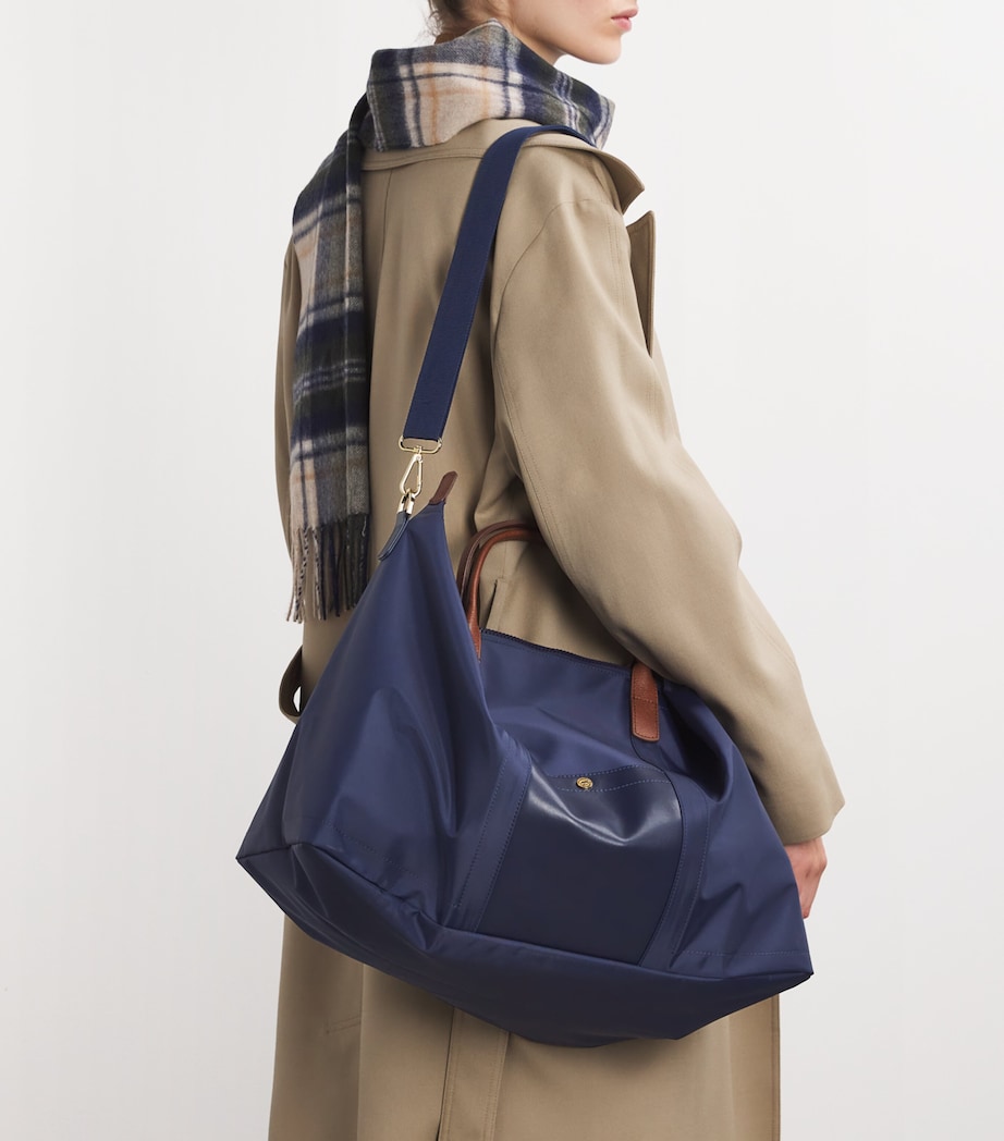 Nylon Overnight Tote Bag NAVY Image 2