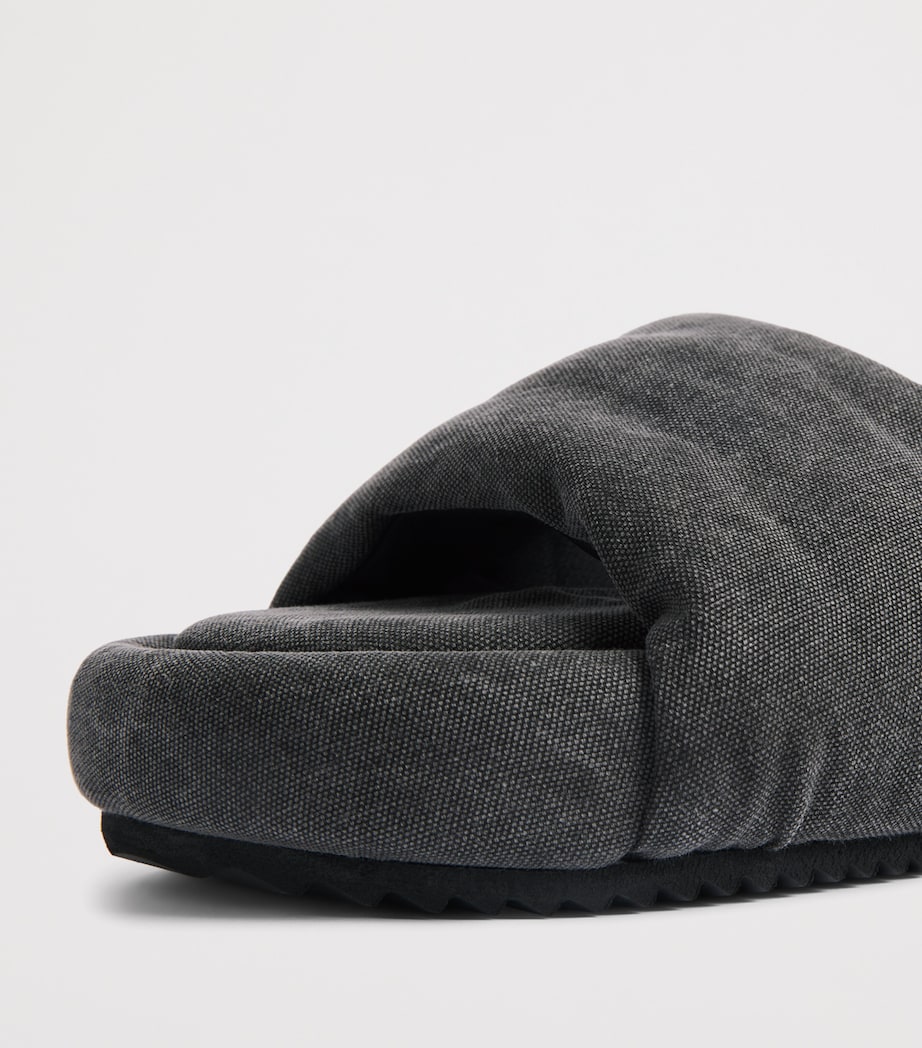 Rick Owens Canvas Chancla Slides Gravel Image 7