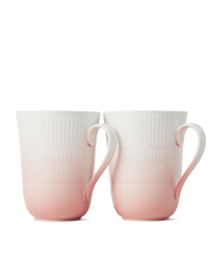Royal Copenhagen Porcelain Iris Mug (Set of 2) Coral Image 1