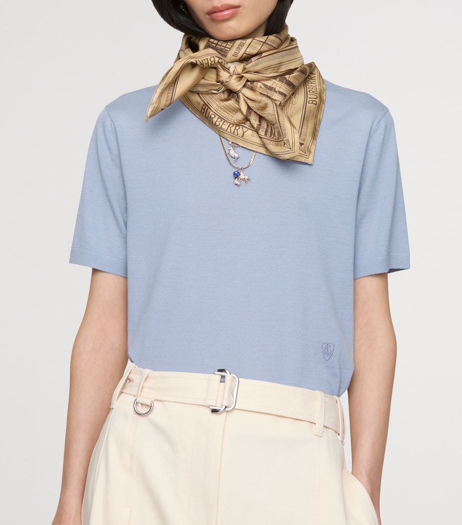 Silk London Landmarks Scarf SAND Image 3