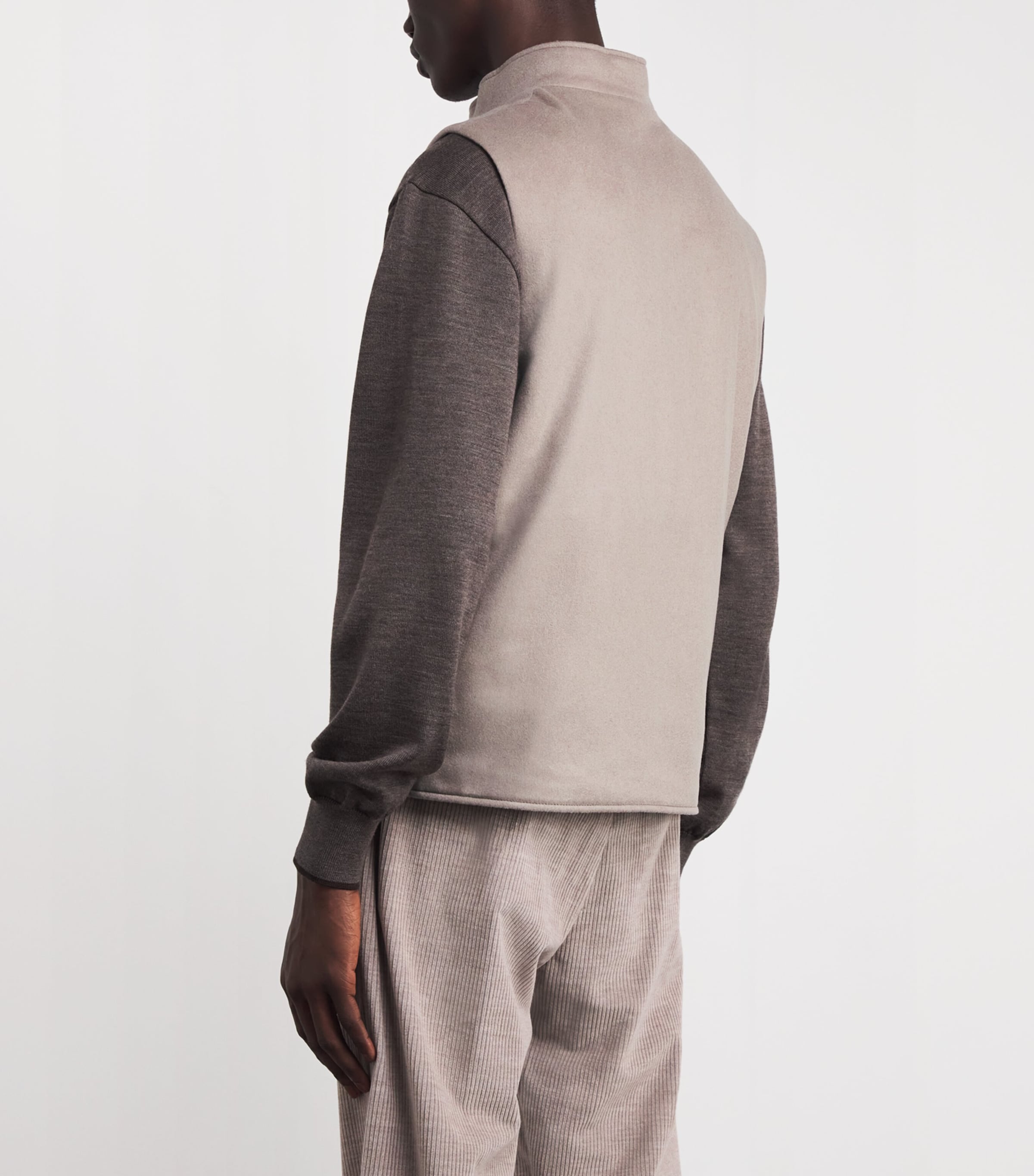 Cashmere Nero Gilet 812-MOON ROCK Image 4