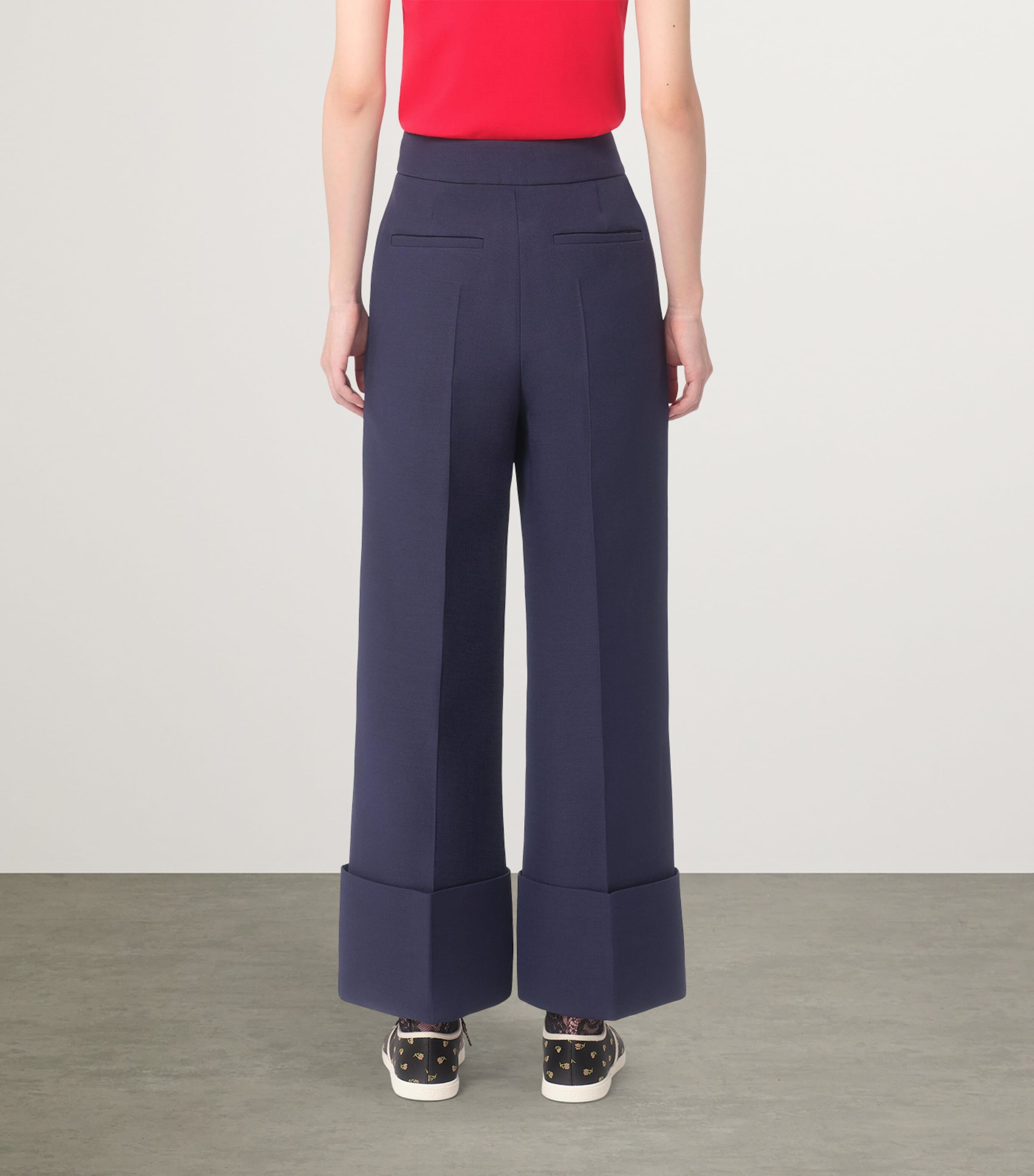 ボトムスその他 Valentino Indigo pants in wool and silk Valentino Spa Pants Womens 8 Purple Stretch Chino Wide Leg