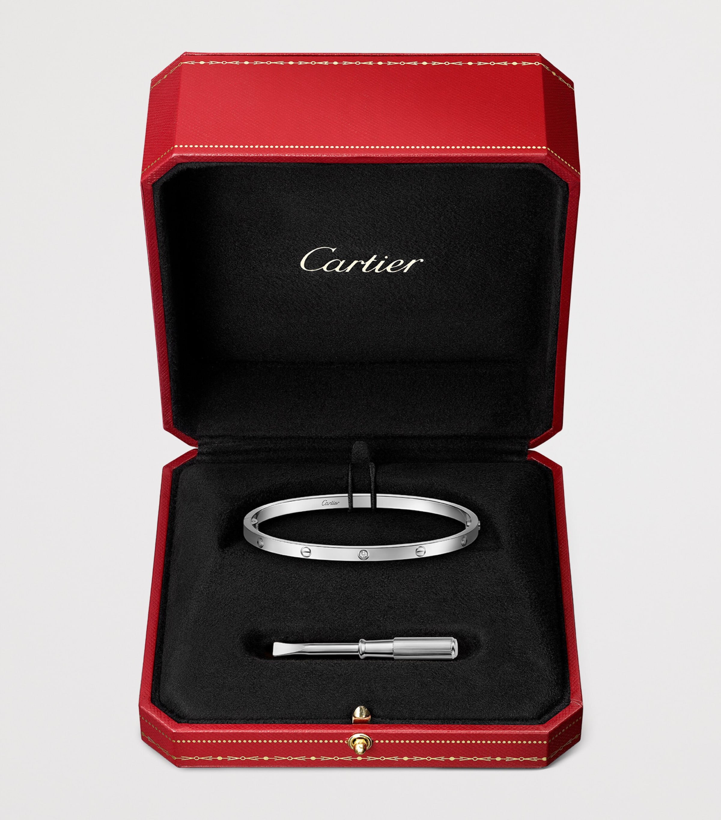 Cartier Small White Gold and Diamond LOVE Bracelet White Gold Image 9