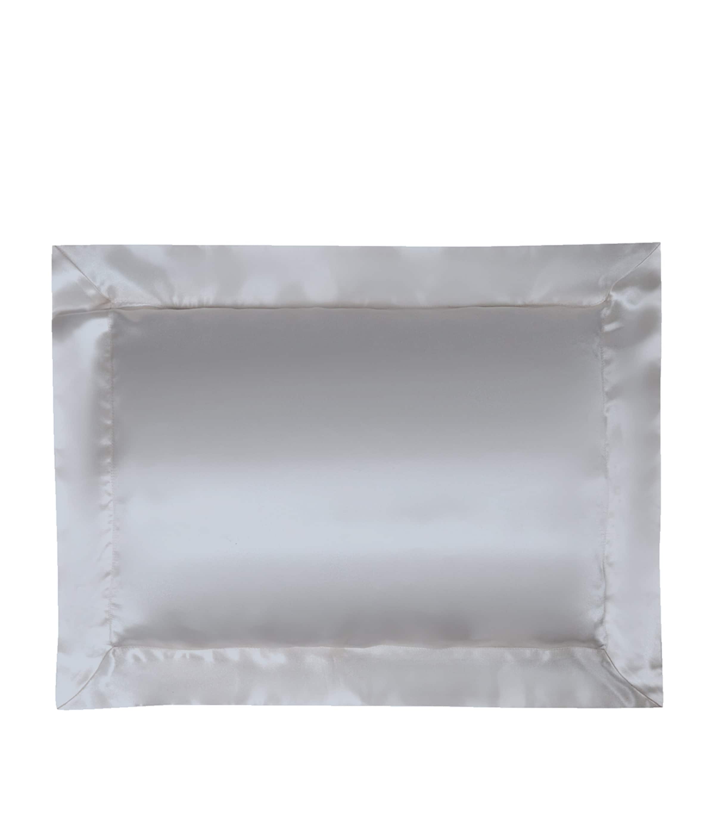 Gingerlily Silk Boudoir Pillowcase (30cm x 40cm) Silver Grey Image 1