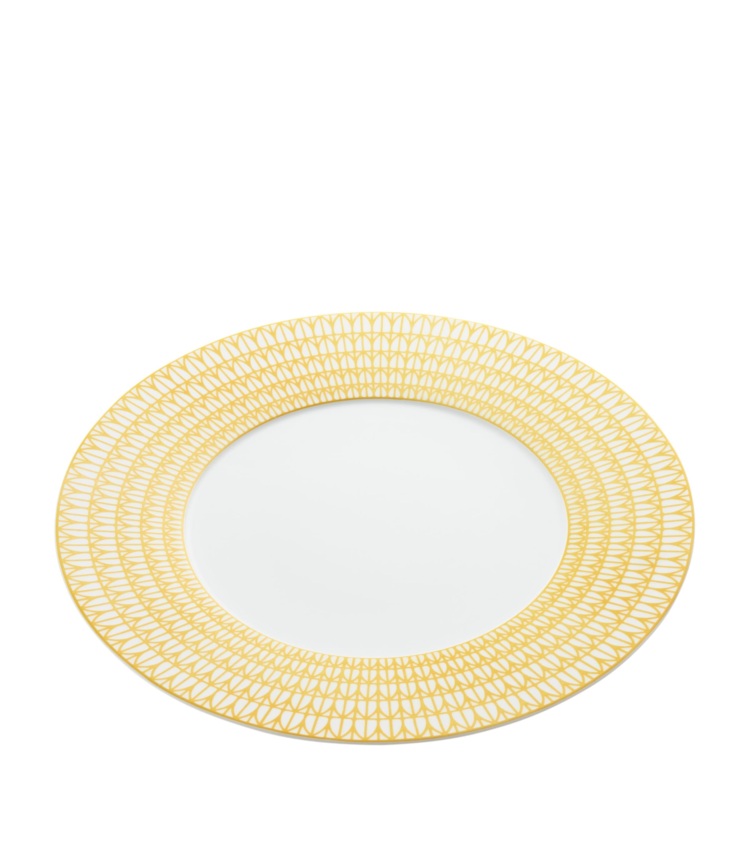Christofle Porcelain Malmaison Riviera Charger Plate (31cm) White/yellow Image 3