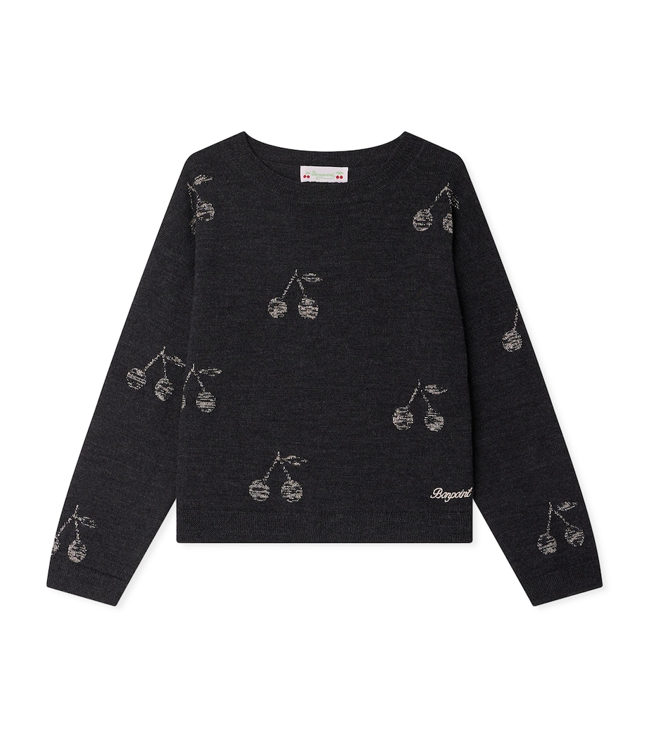 Wool Cherry Sweater (4-8 Years) GRIS FONCE Image 1
