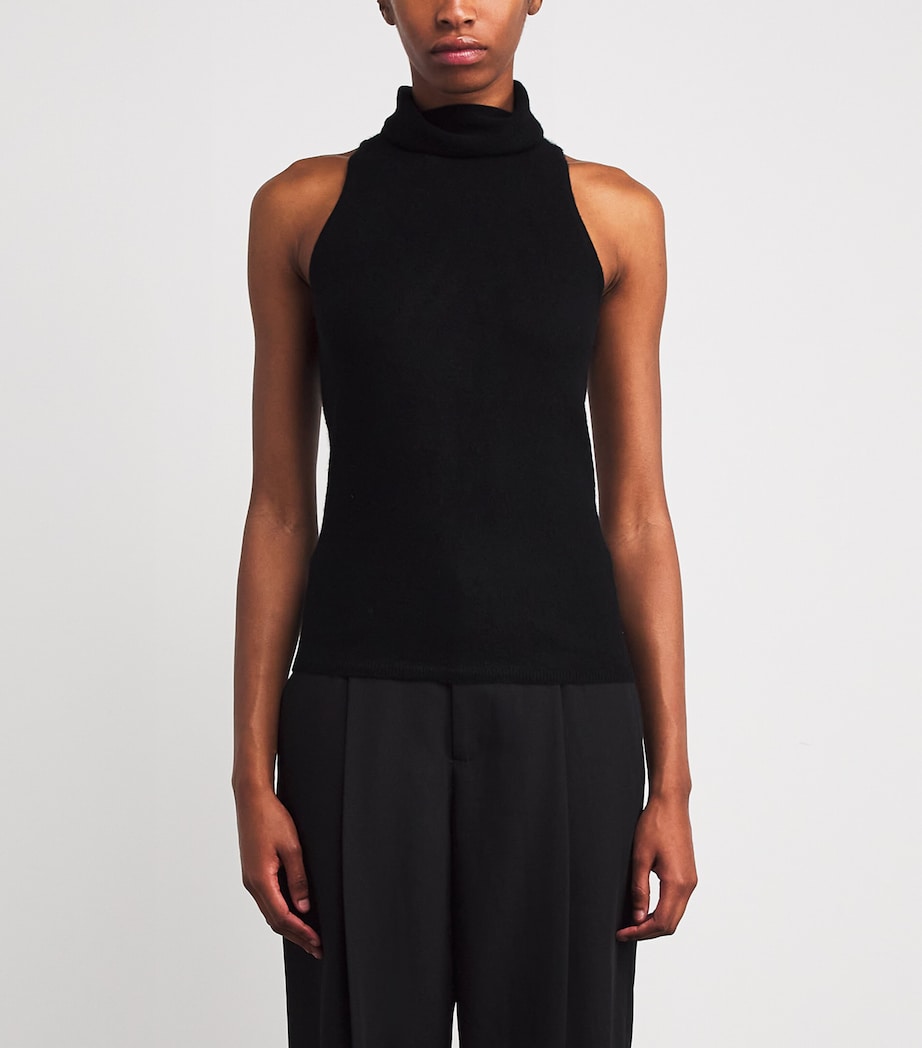 Cashmere Vida Sweater Vest BLACK Image 3