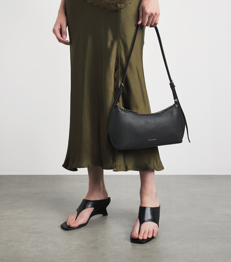 Claudie Pierlot Leather Shoulder Bag Black Image 4