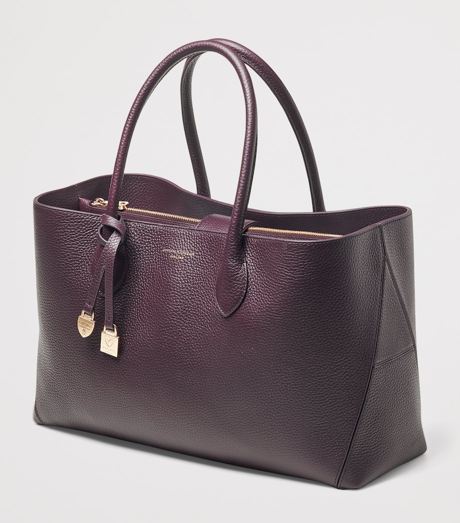Leather London Tote Bag FIG Image 2