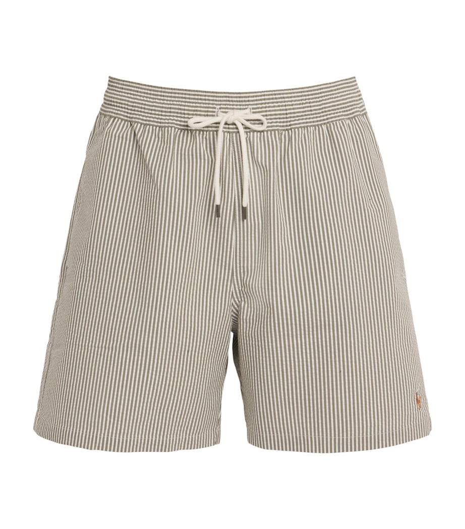 Seersucker Traveller Swim Shorts GREEN SEERSUCKER Image 1