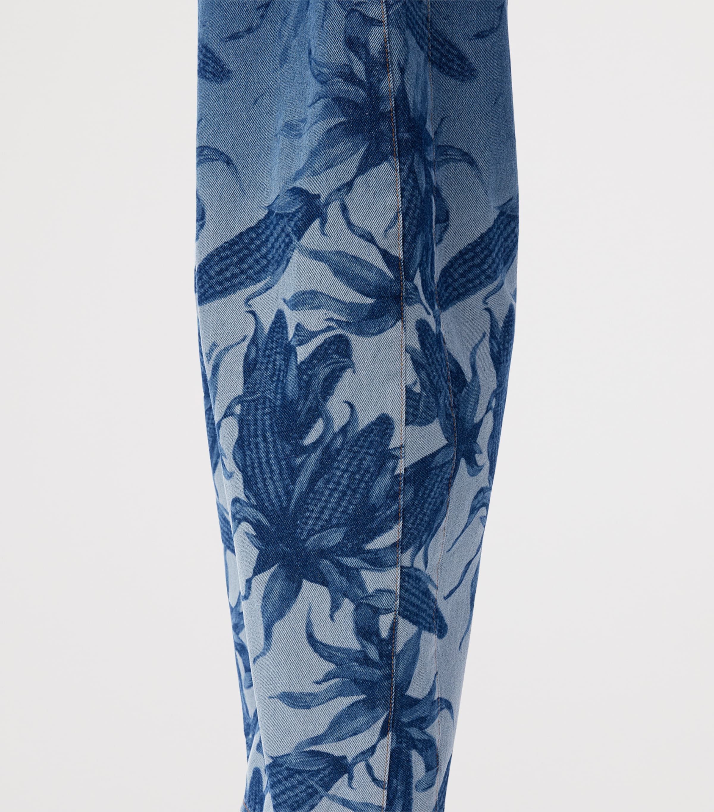 LOEWE Womens x Paula’s Ibiza Anagram Barrel Jeans Denim Blue Image 5