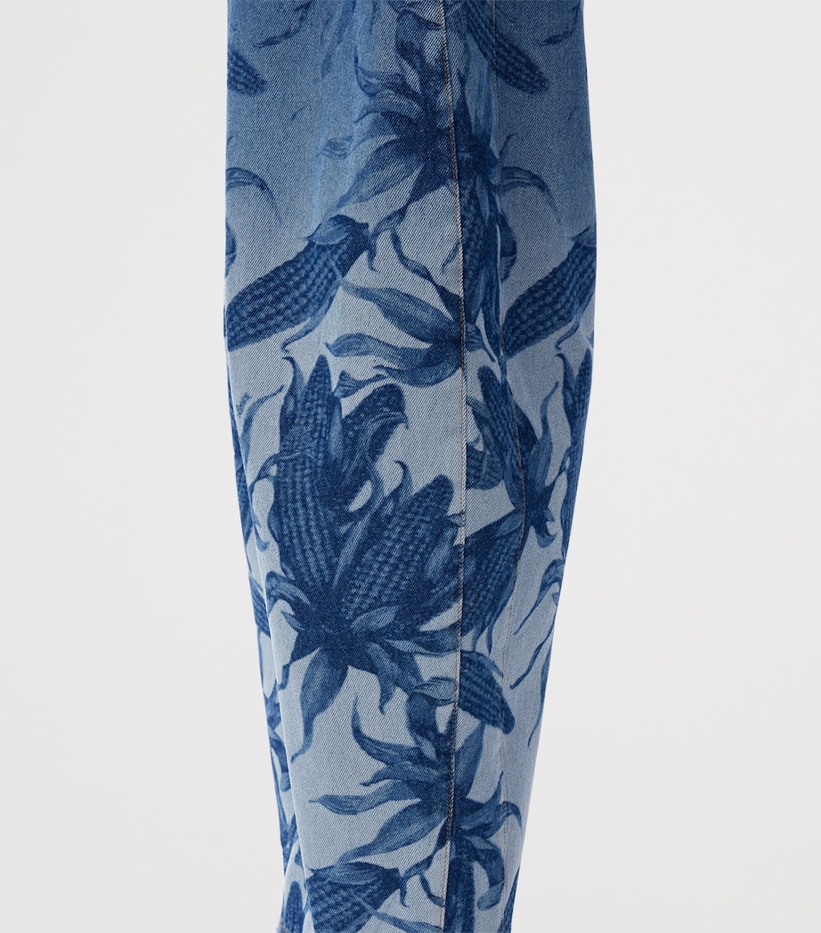 LOEWE Womens x Paula’s Ibiza Anagram Barrel Jeans Denim Blue Image 5