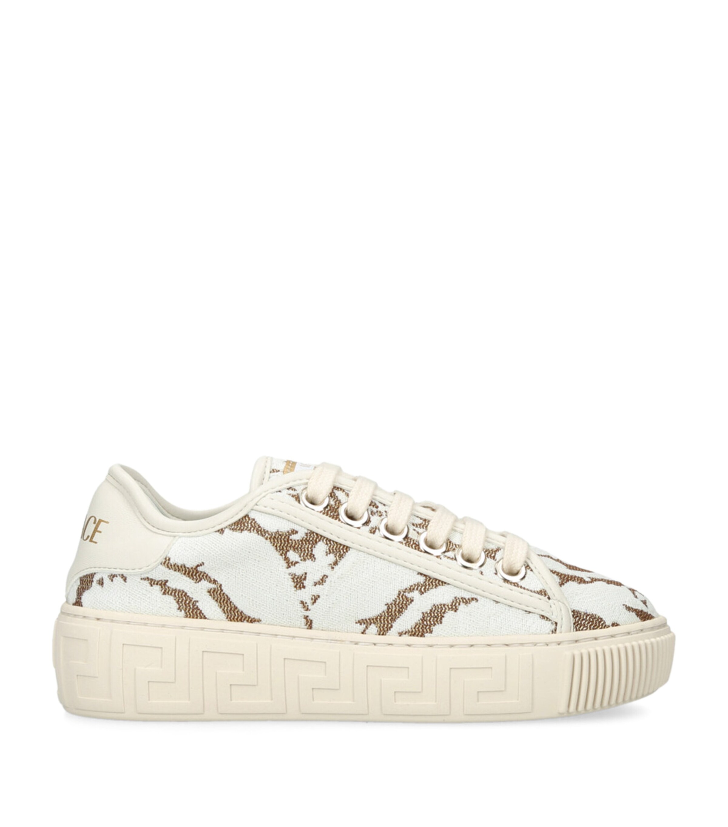 Versace Kids Jacquard Barocco Sneakers White/comb Image 1