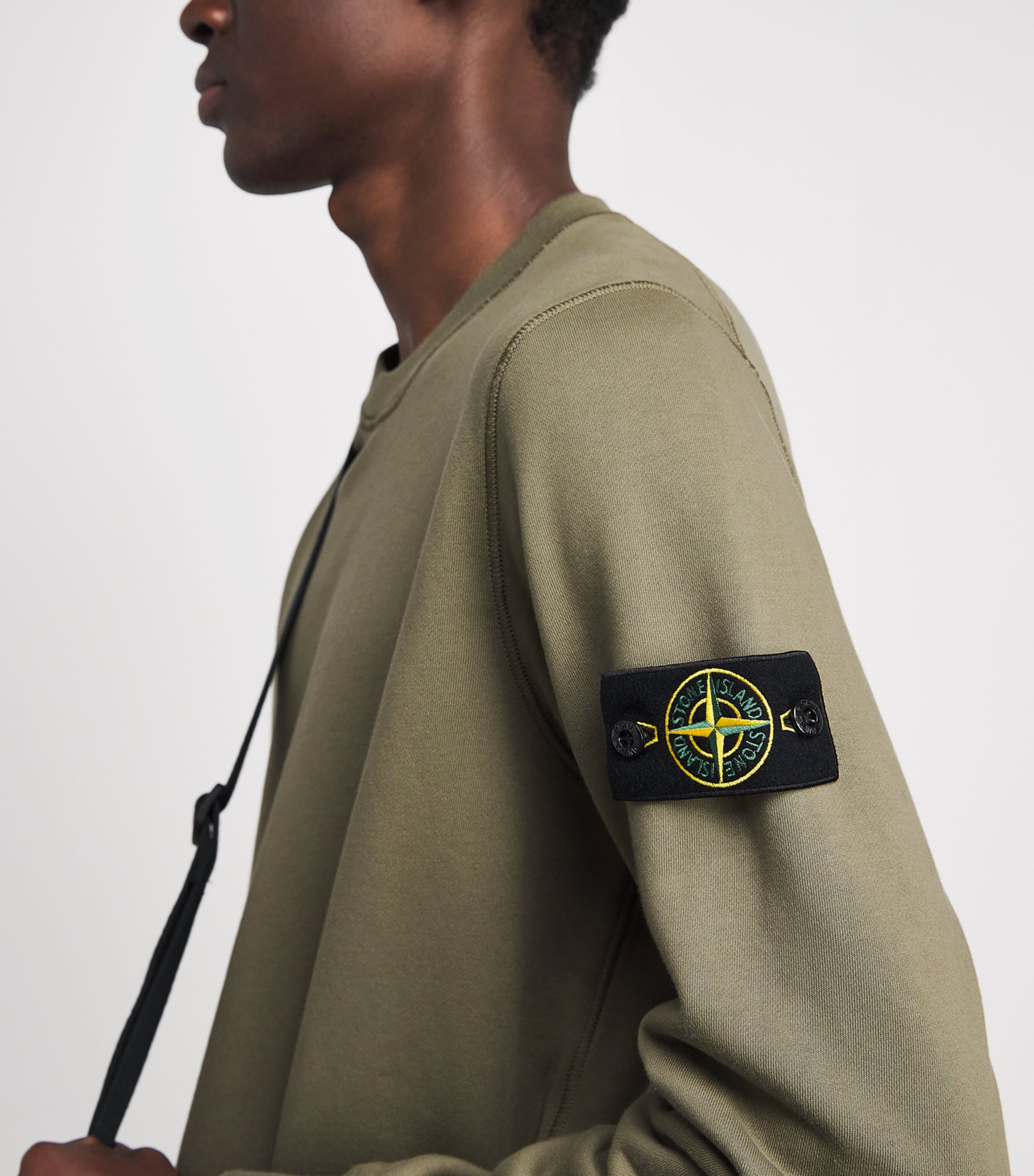 Stone Island Mens Compass Logo Sweatshirt Image 3