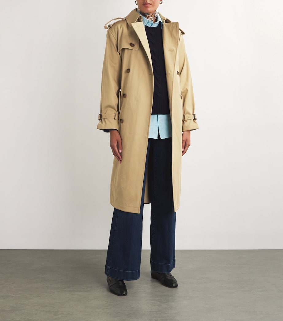 Polo Ralph Lauren Womens Double-Breasted Trench Coat Surrey Tan Image 2