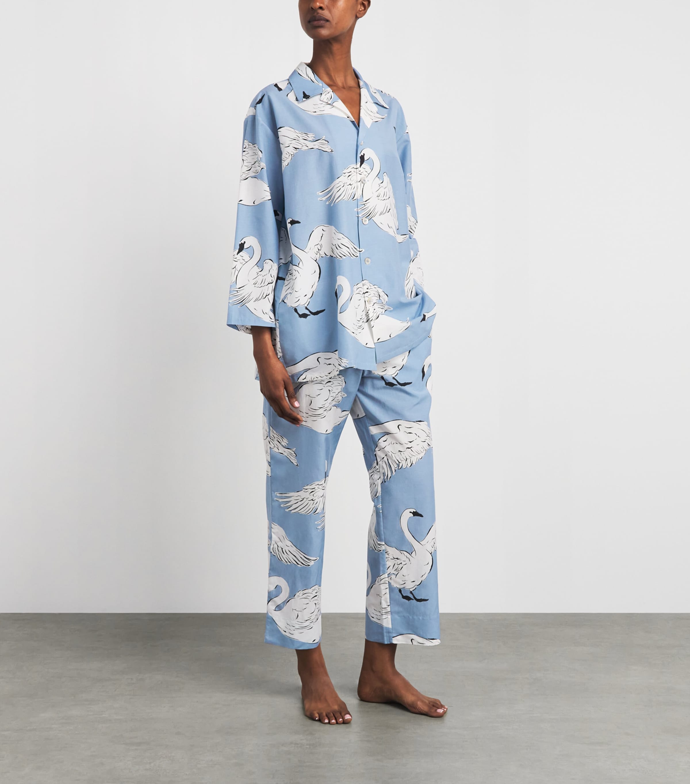 Olivia von Halle Womens Cotton-Silk Casablanca Laia Pyjama Set Laia Image 2