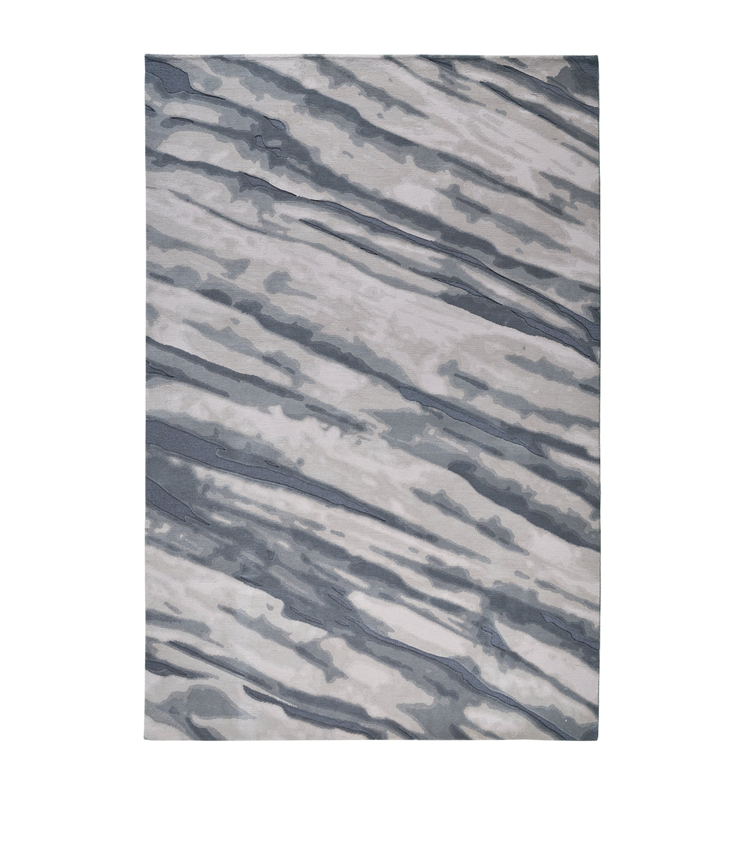 x David Rockwell Wool Fjord Flint Rug (3.05m x 2.44m) GREY Image 1