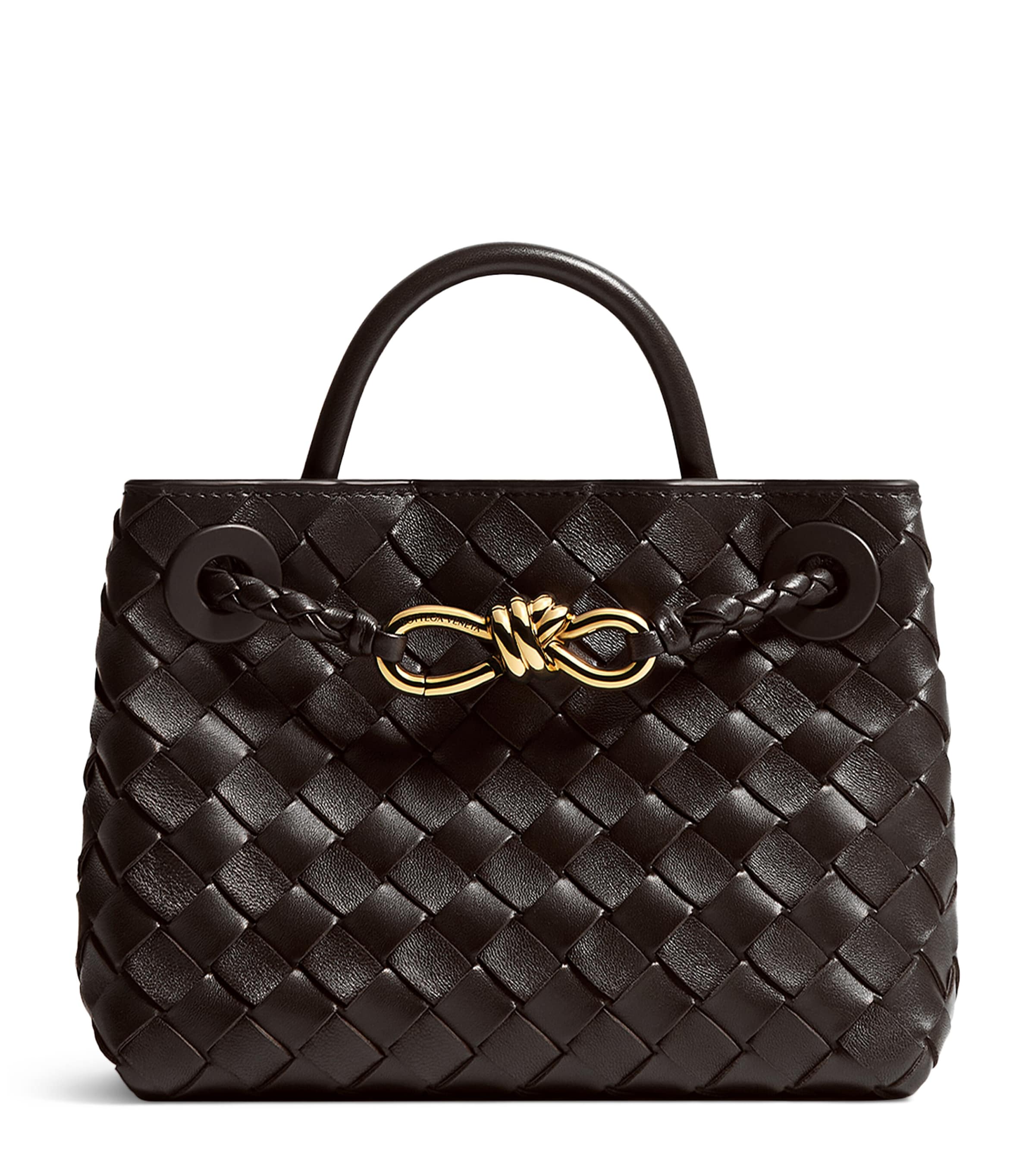 Bottega Veneta Womens Mini Leather Andiamo Top-Handle Bag Image 1