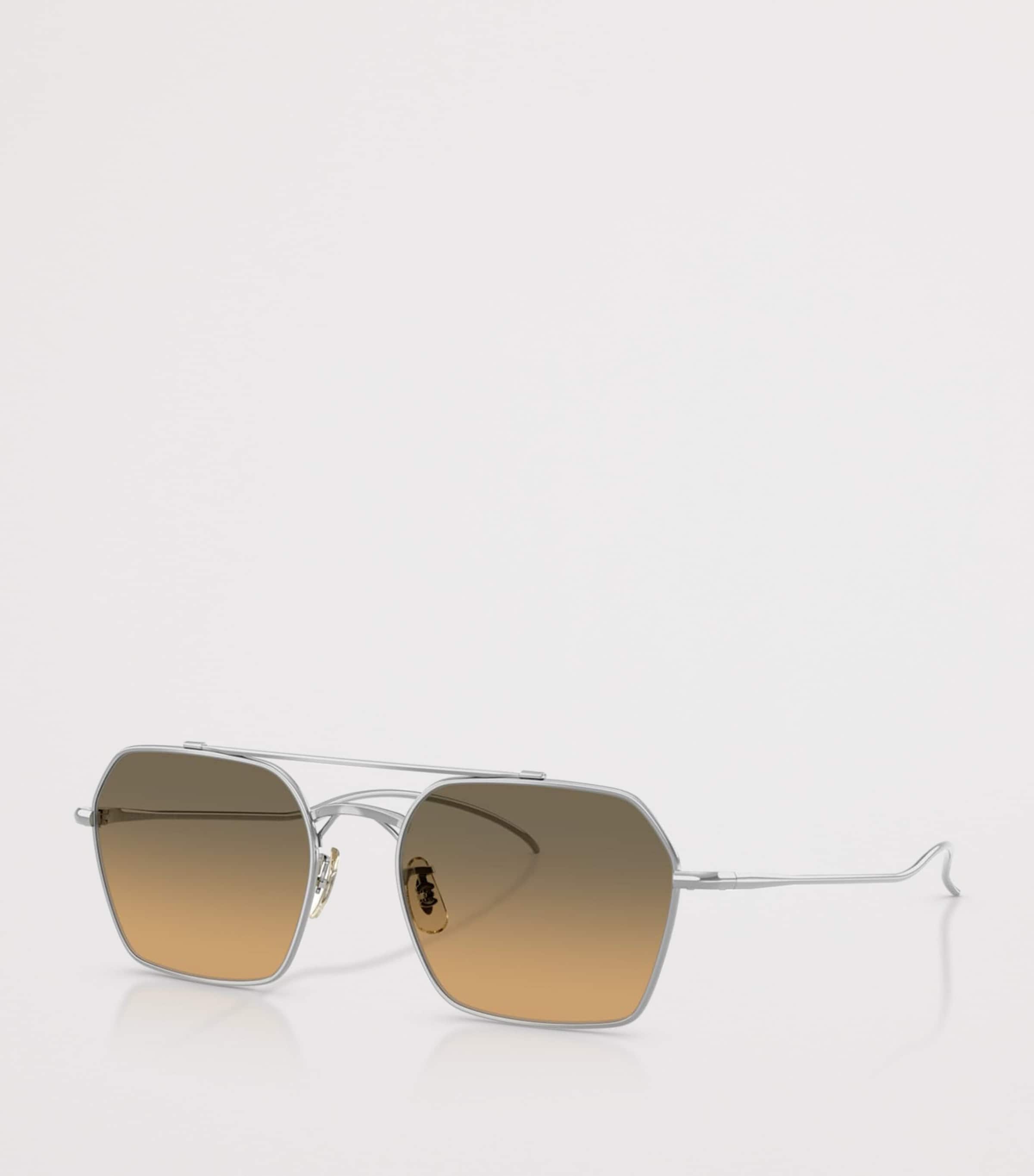 Oliver Peoples Titanium TK-15 Square Sunglasses Silver Image 7