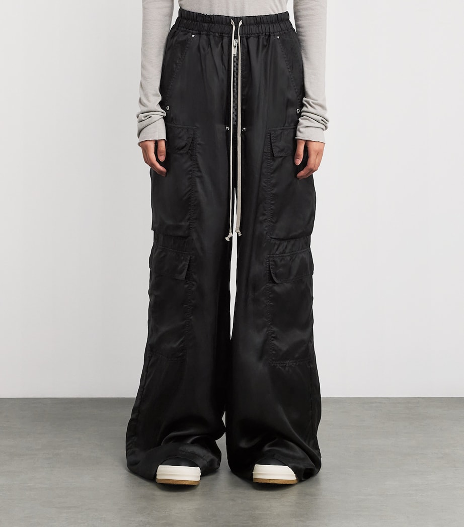 Cargobelas Wide-Leg Trousers 9 BLACK Image 3