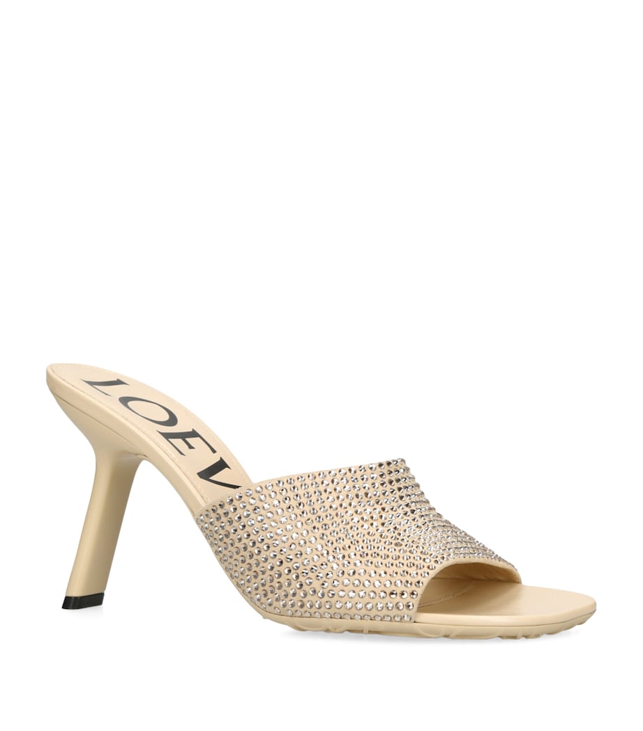 LOEWE Crystal-Embellished Mules 90 Blush Image 3