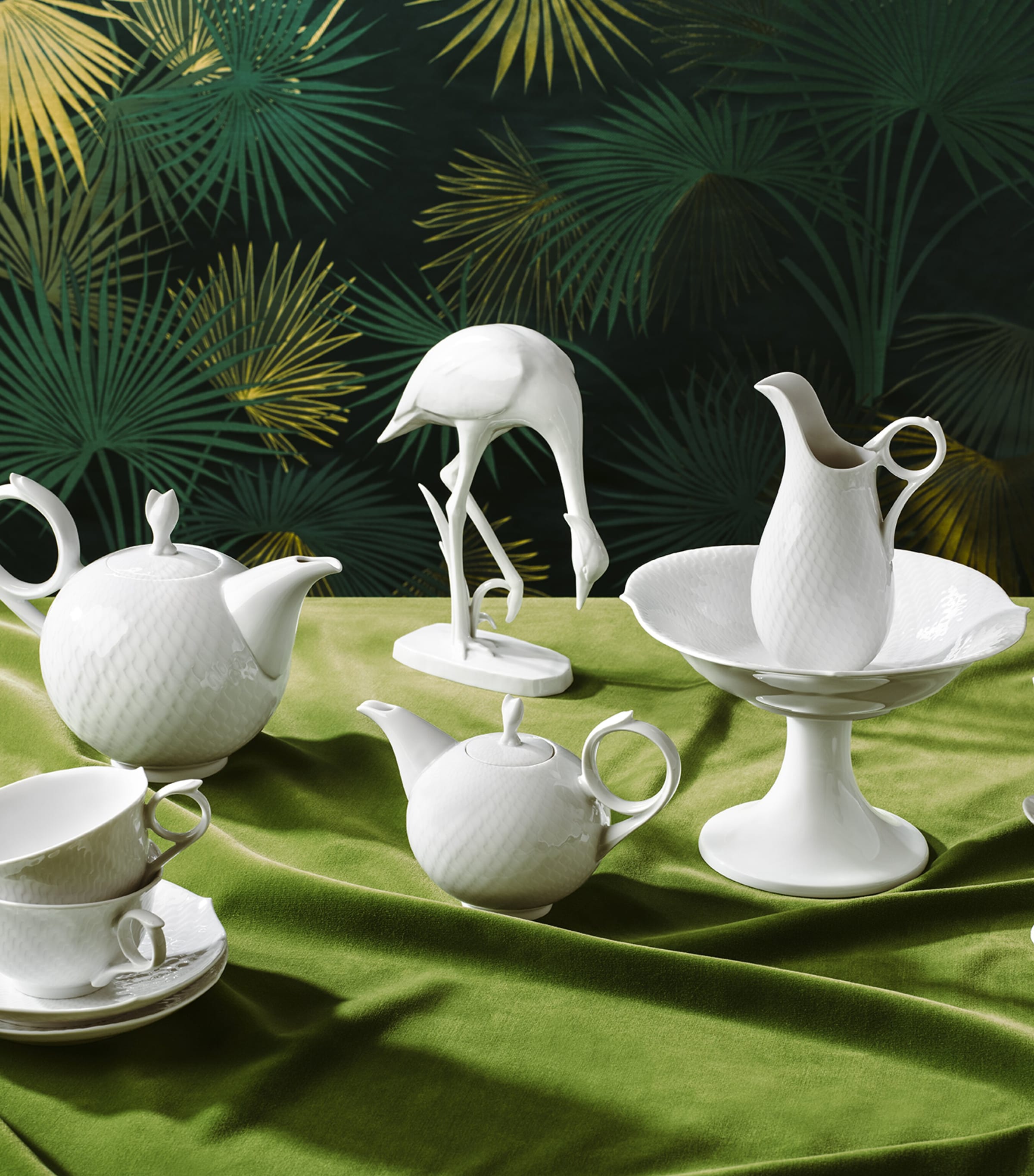 Meissen Wave Relief Coffee Cup and Saucer | Harrods US