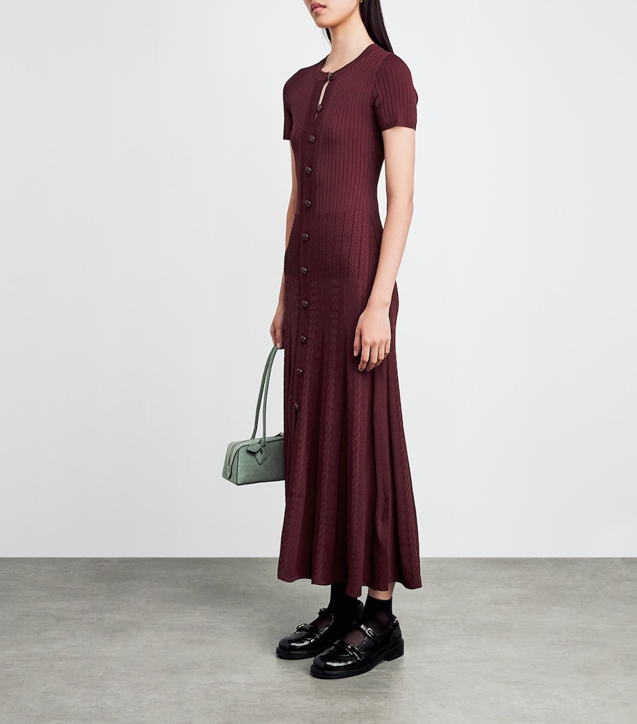 Knitted Midi Dress BORDEAUX Image 2