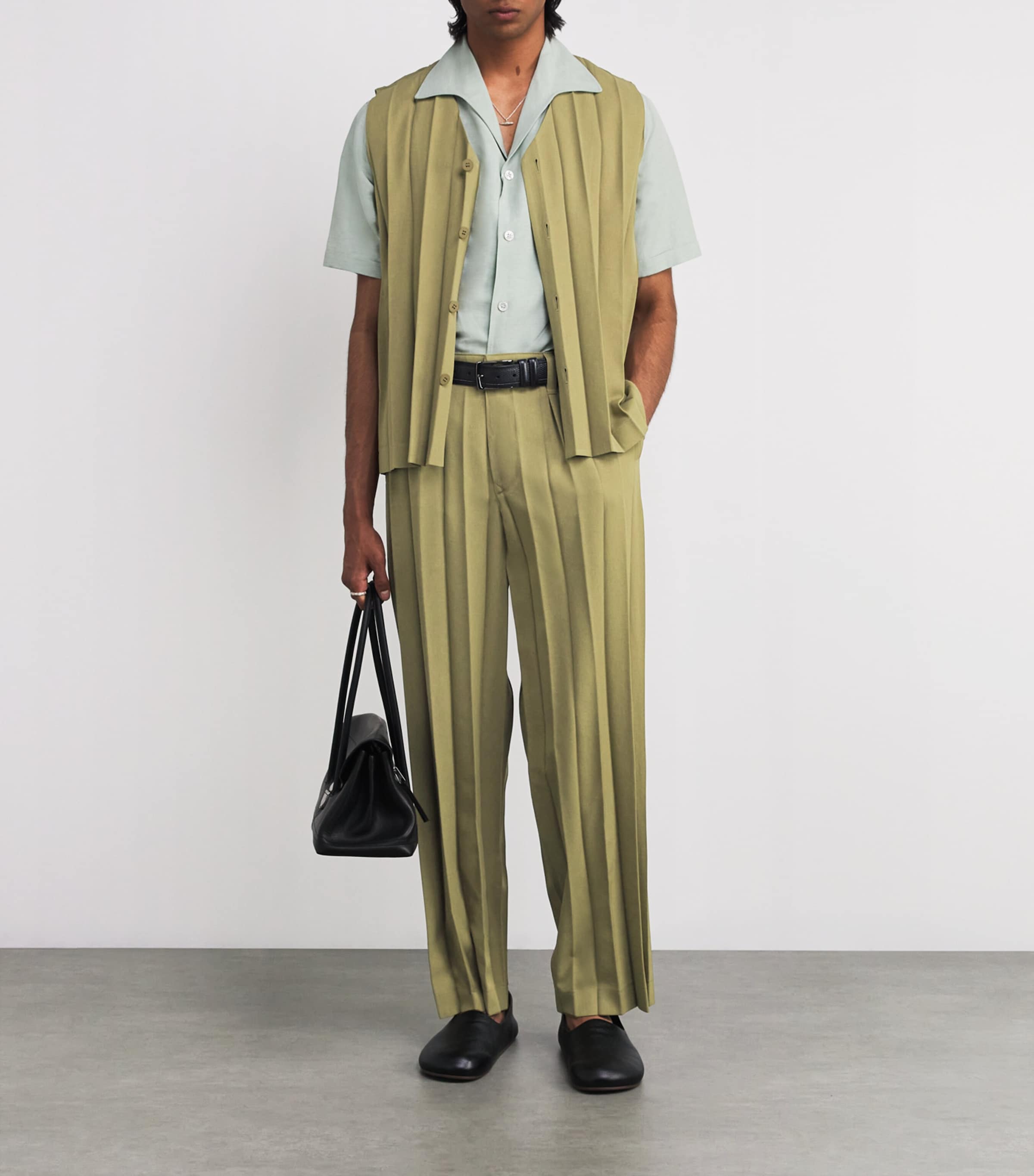 Homme Plissé Issey Miyake ストレートパンツ Homme Plisse Issey Miyake TAILORED PLEATS 1 Blue Grey