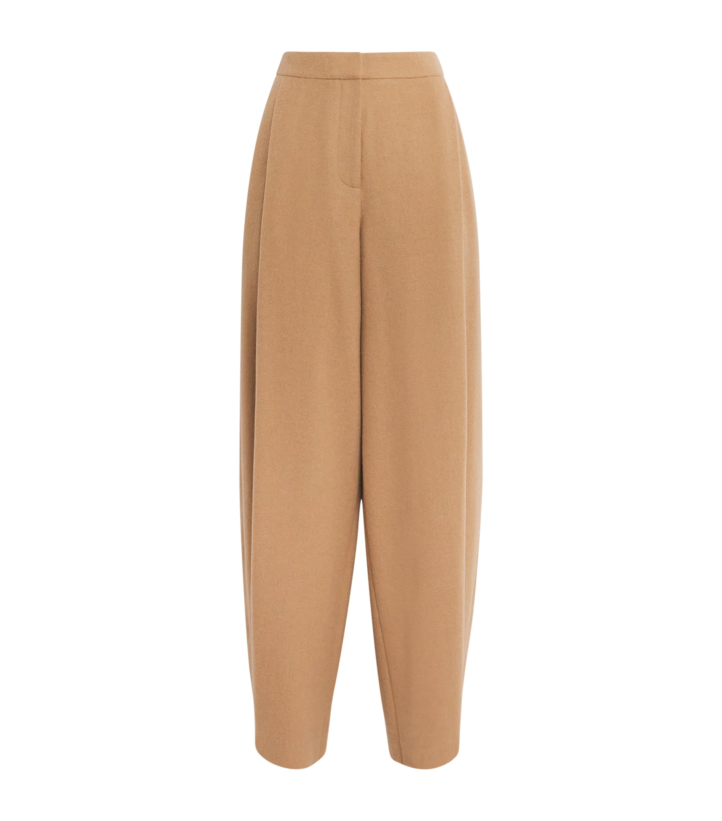 Lafayette 148 Camel Hair Wide-leg Trousers In Brown