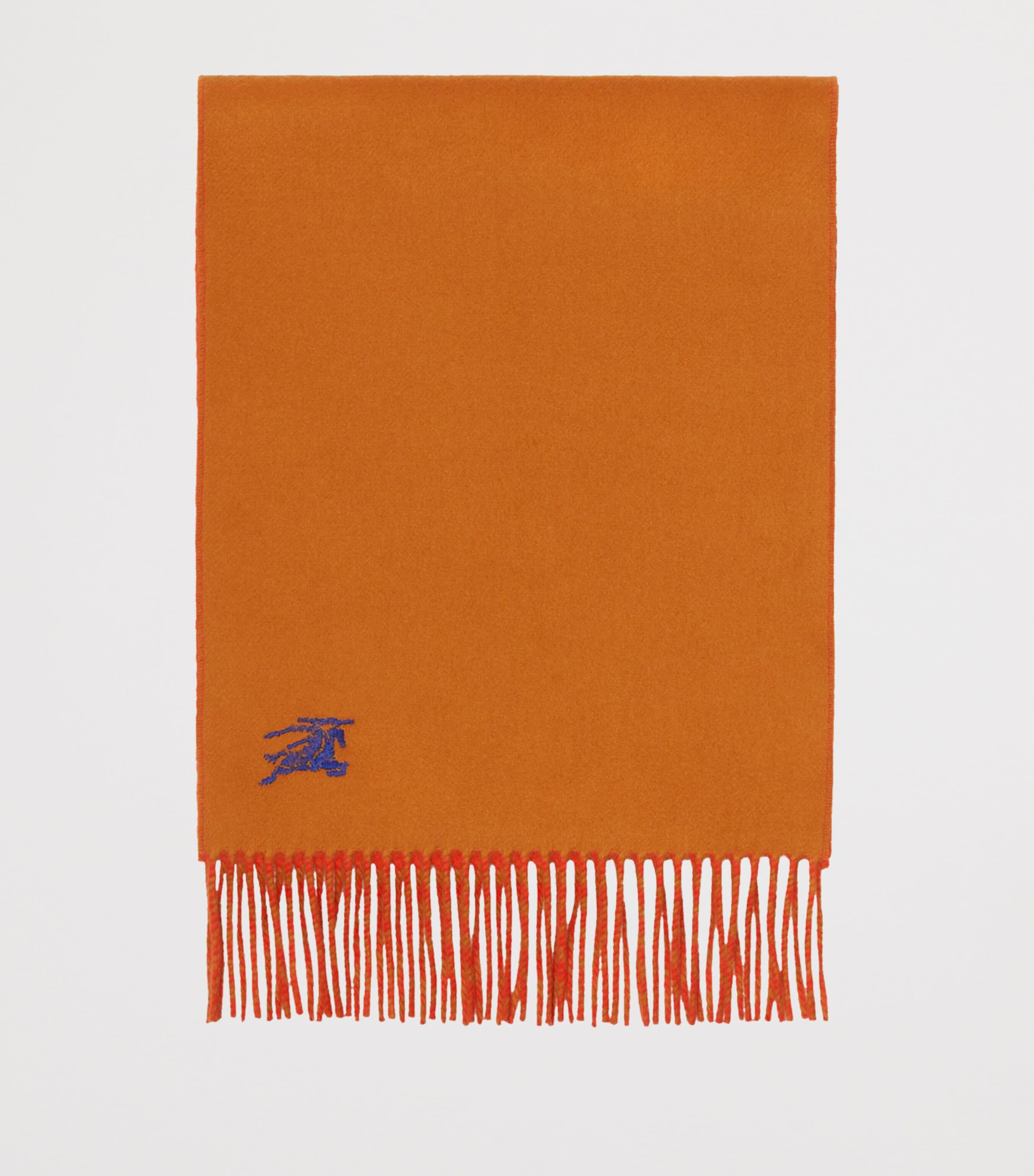 Burberry Cashmere Reversible EKD Scarf Tomato/squash Orange Image 2