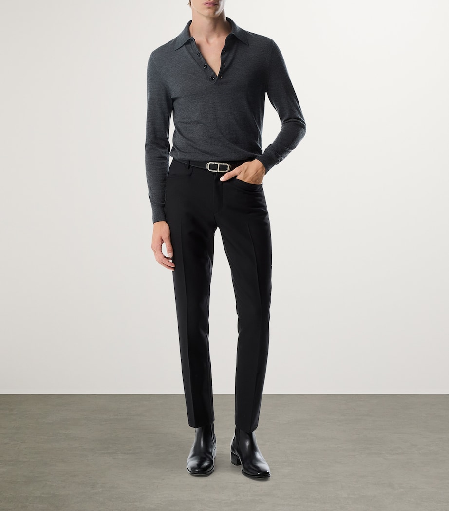 Wool Polo Shirt IG712 Image 2