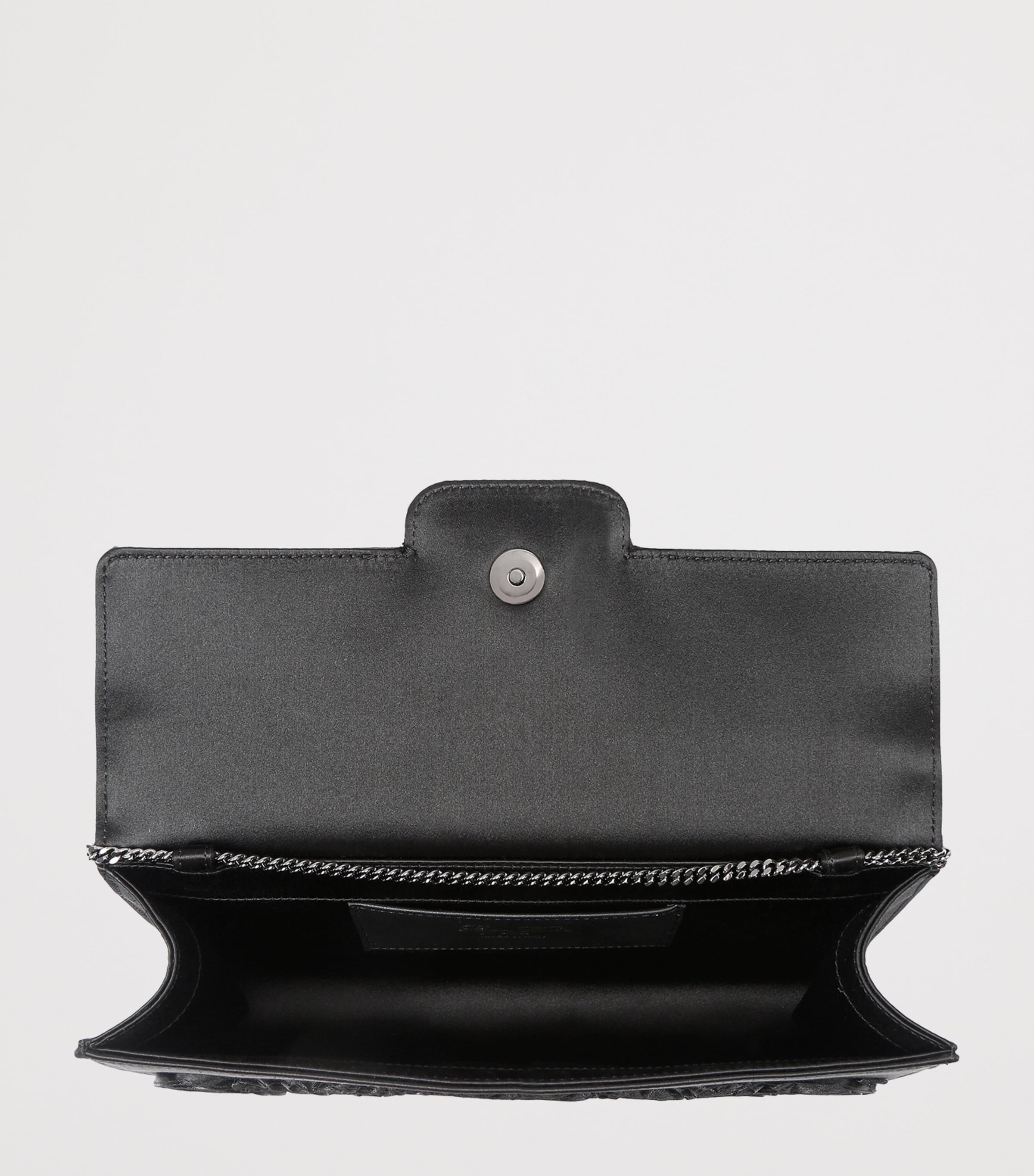 Satin Efflorescence Clutch Bag BLACK Image 2